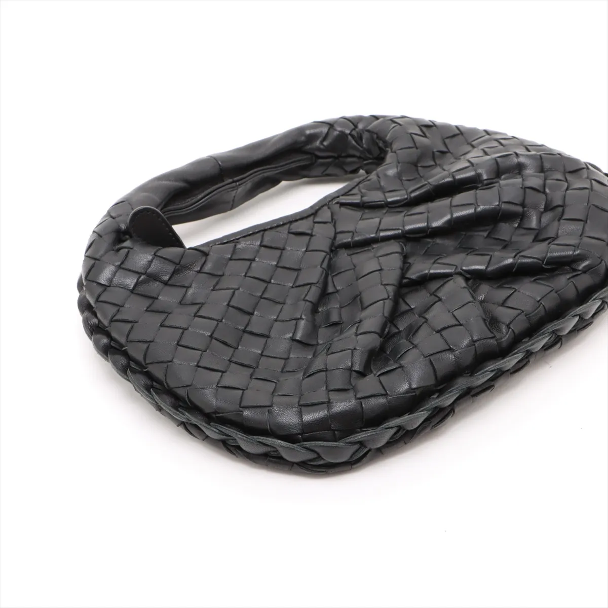 Intrecciato Leather Handbag Black 189227 — view 4