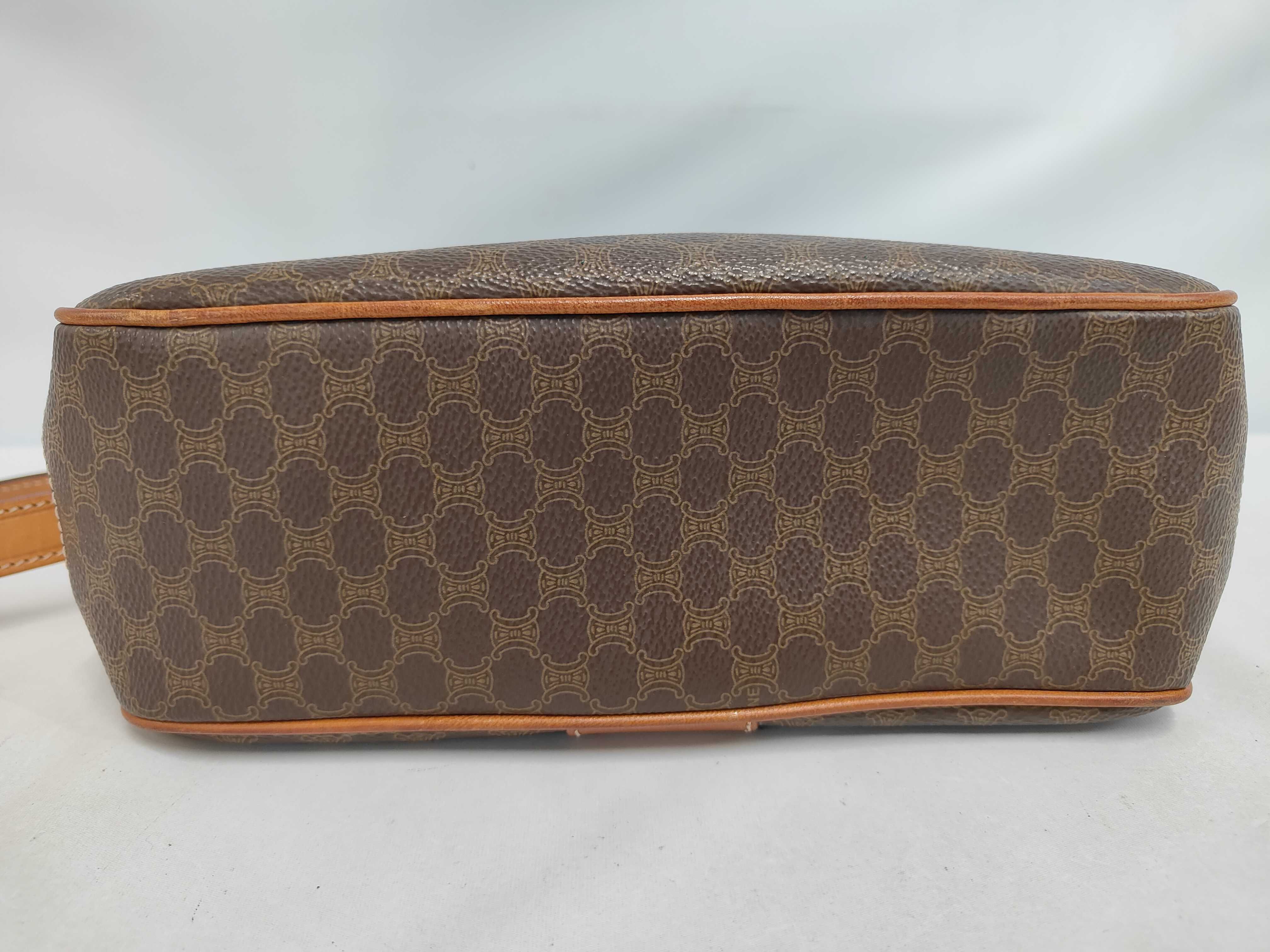 Brown Macadam Pattern Vintage Shoulder Bag — view 4