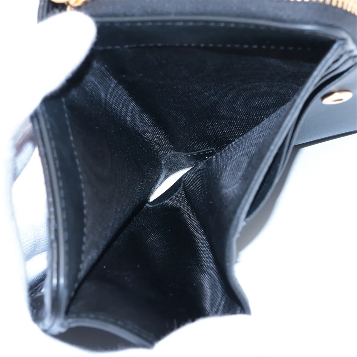 Lady Dior Cannage Caro Leather Compact Wallet Black — view 4