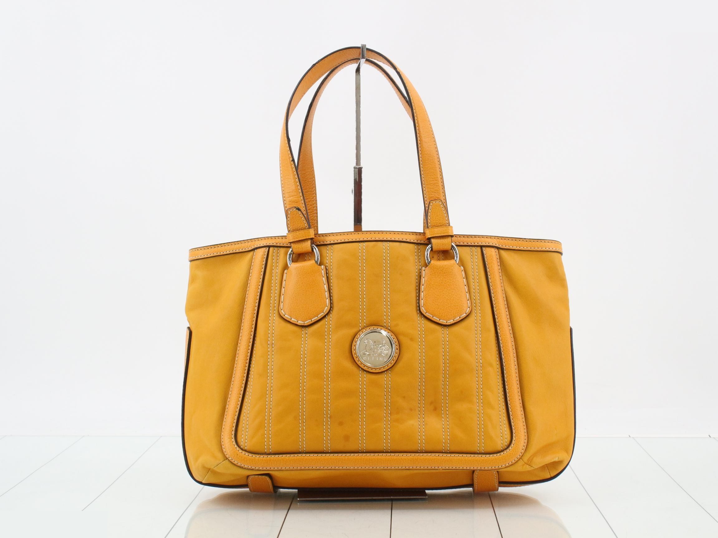 Leather tote bag