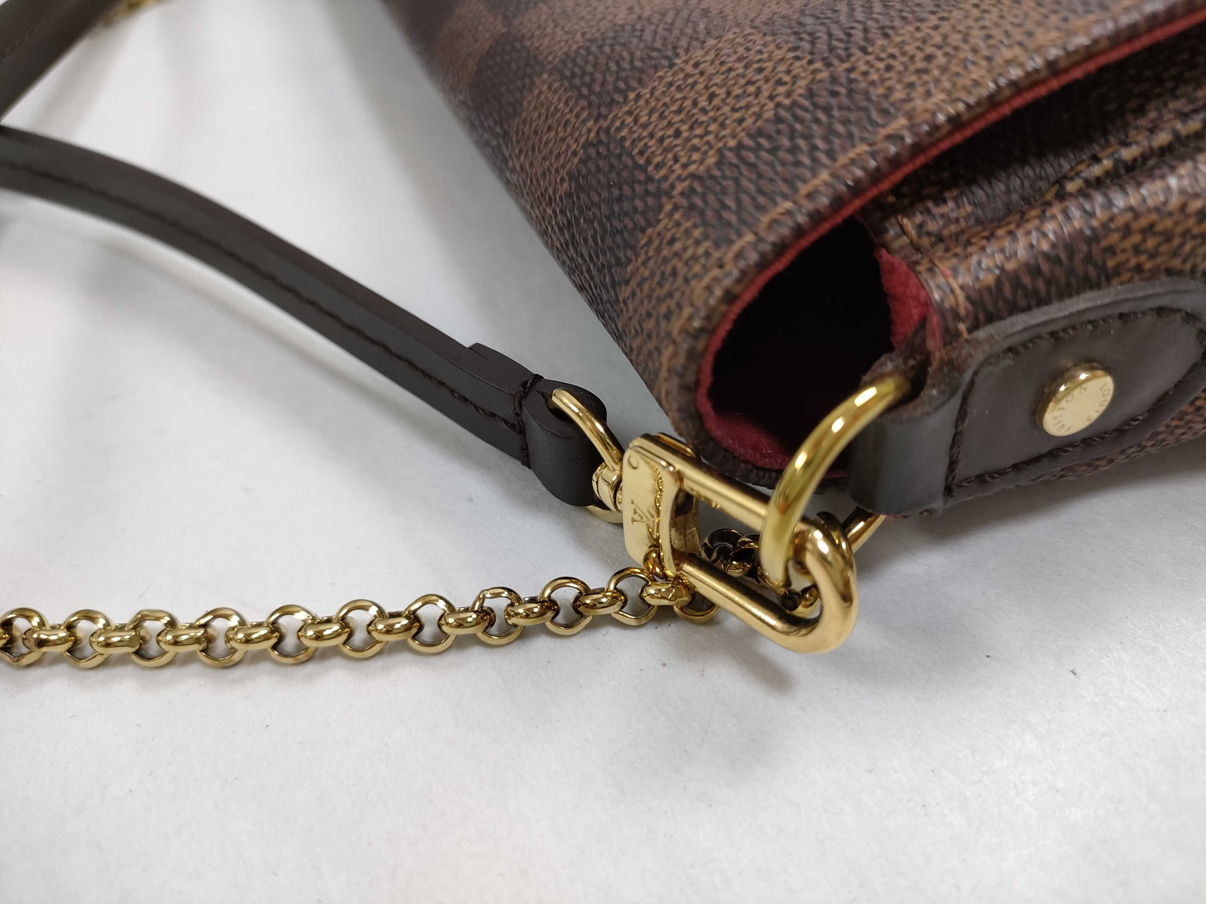 Damier PH - Damier Ebene Favorite Shoulder Bag Brown Canvas Handbag — view 5