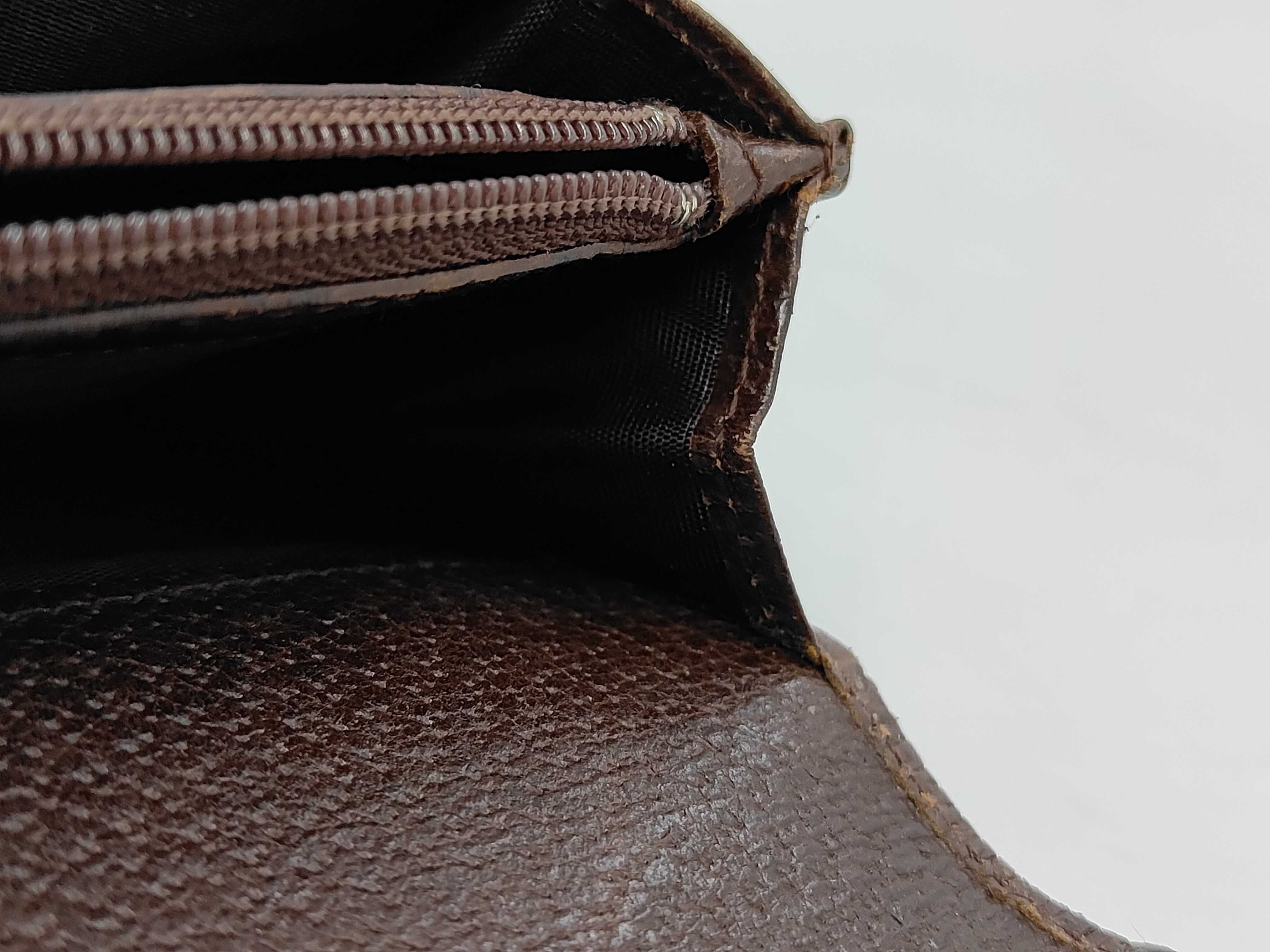 118377GG Canvas Long Wallet, Canvas Leather, Brown, Billfold — view 7