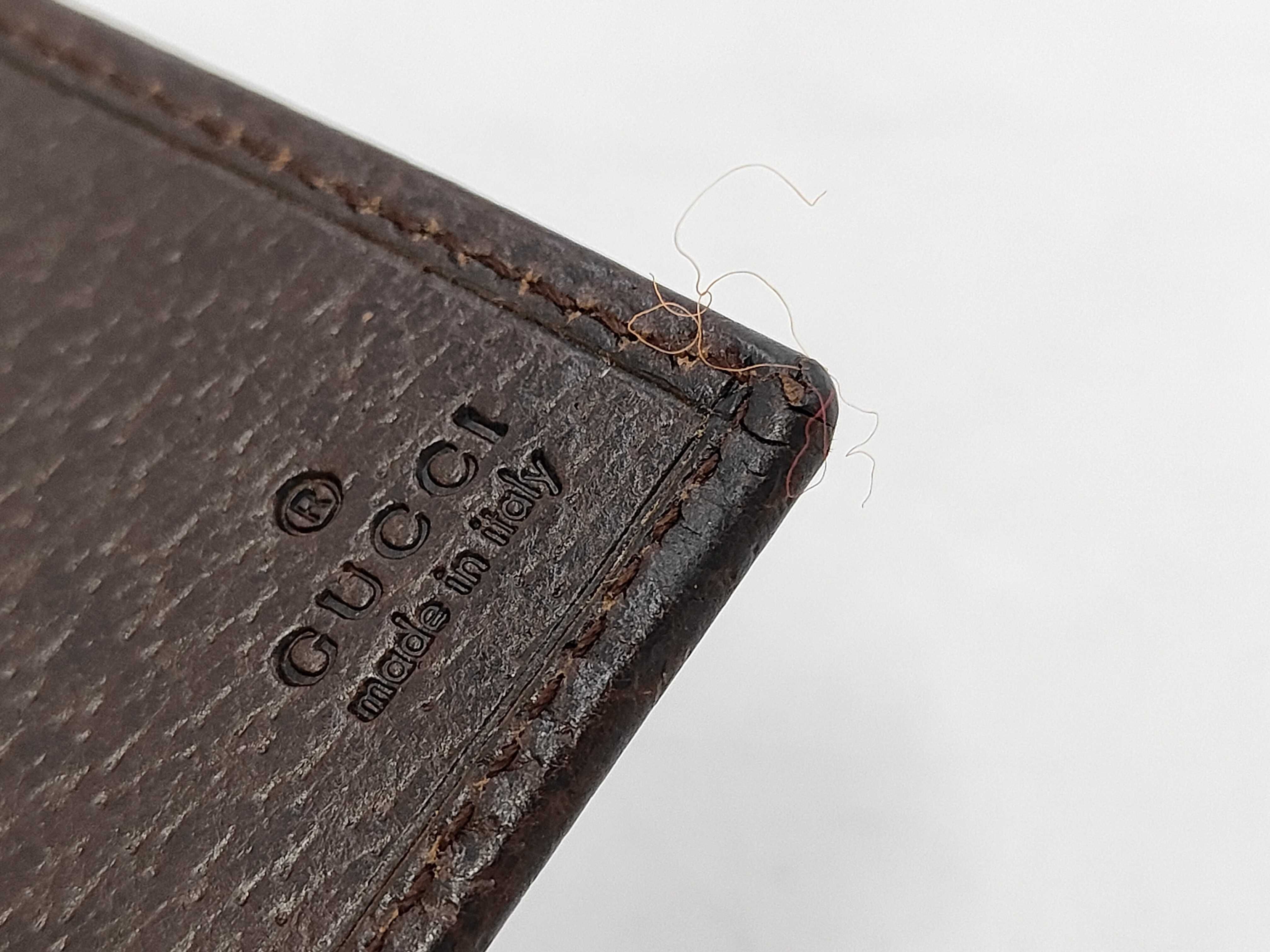 118377GG Canvas Long Wallet, Canvas Leather, Brown, Billfold — view 10