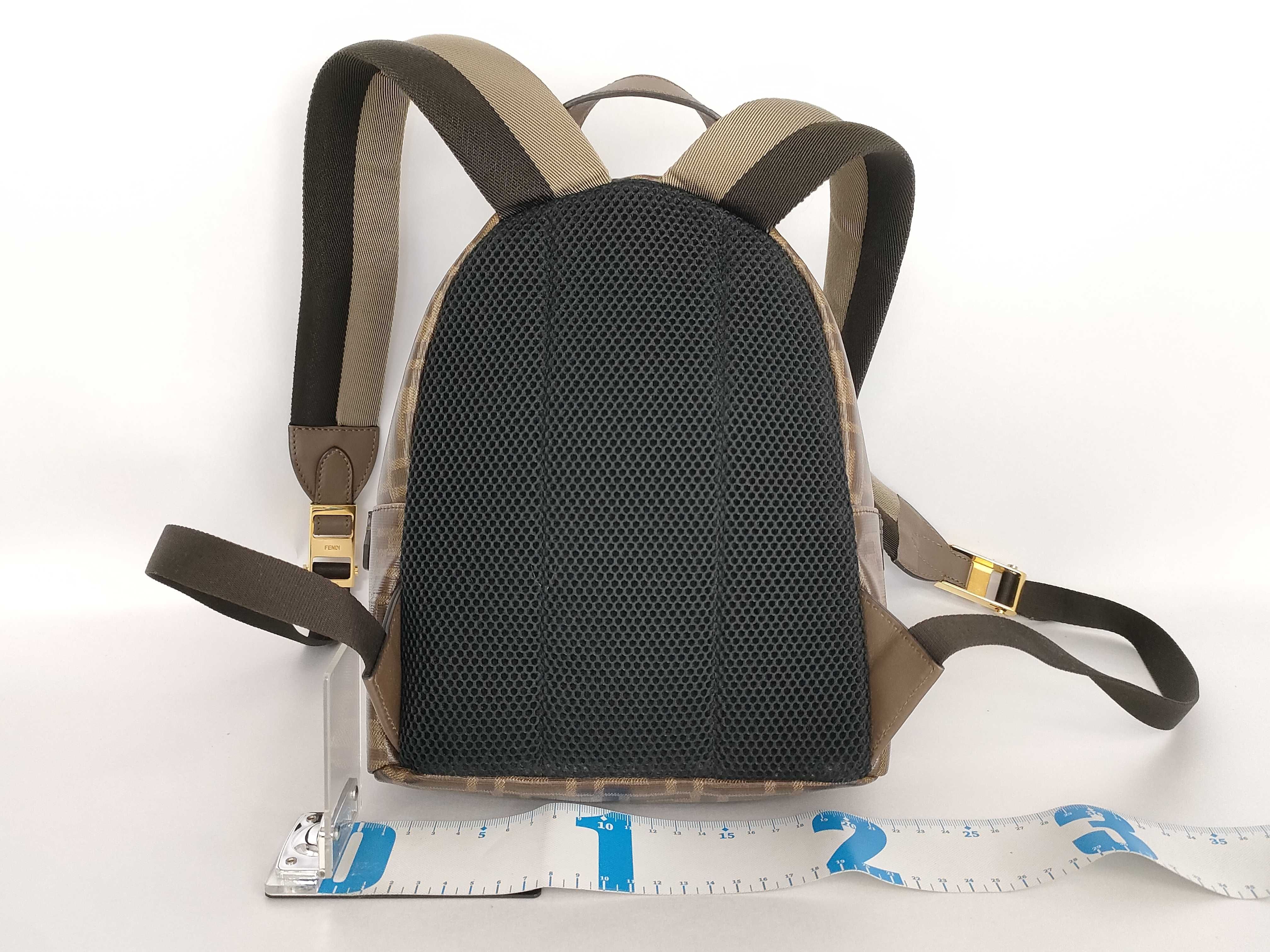 Zucca pattern backpack, Fendi backpack, Fila Zucca brown backpack. — view 2