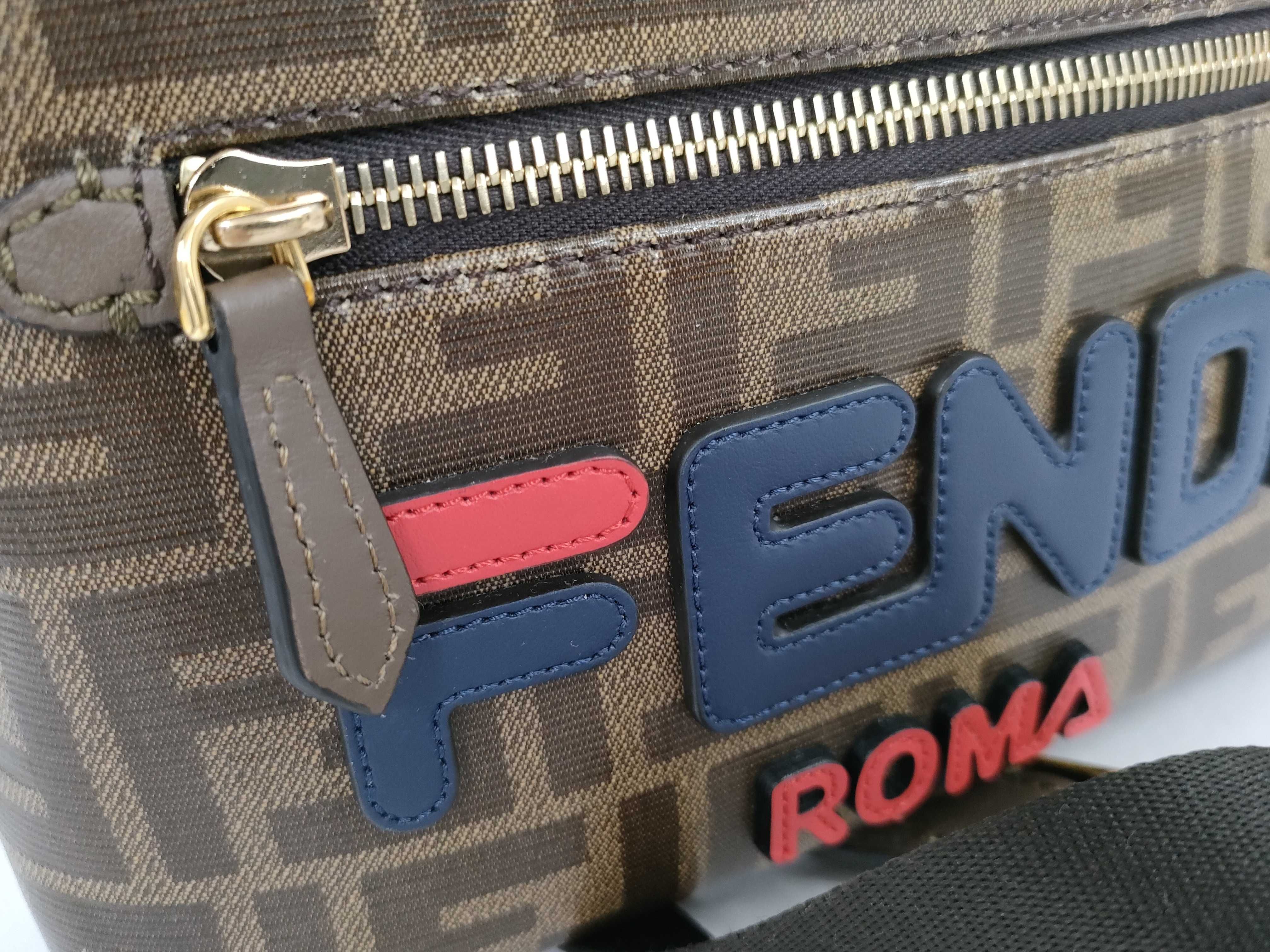 Zucca pattern backpack, Fendi backpack, Fila Zucca brown backpack. — view 15