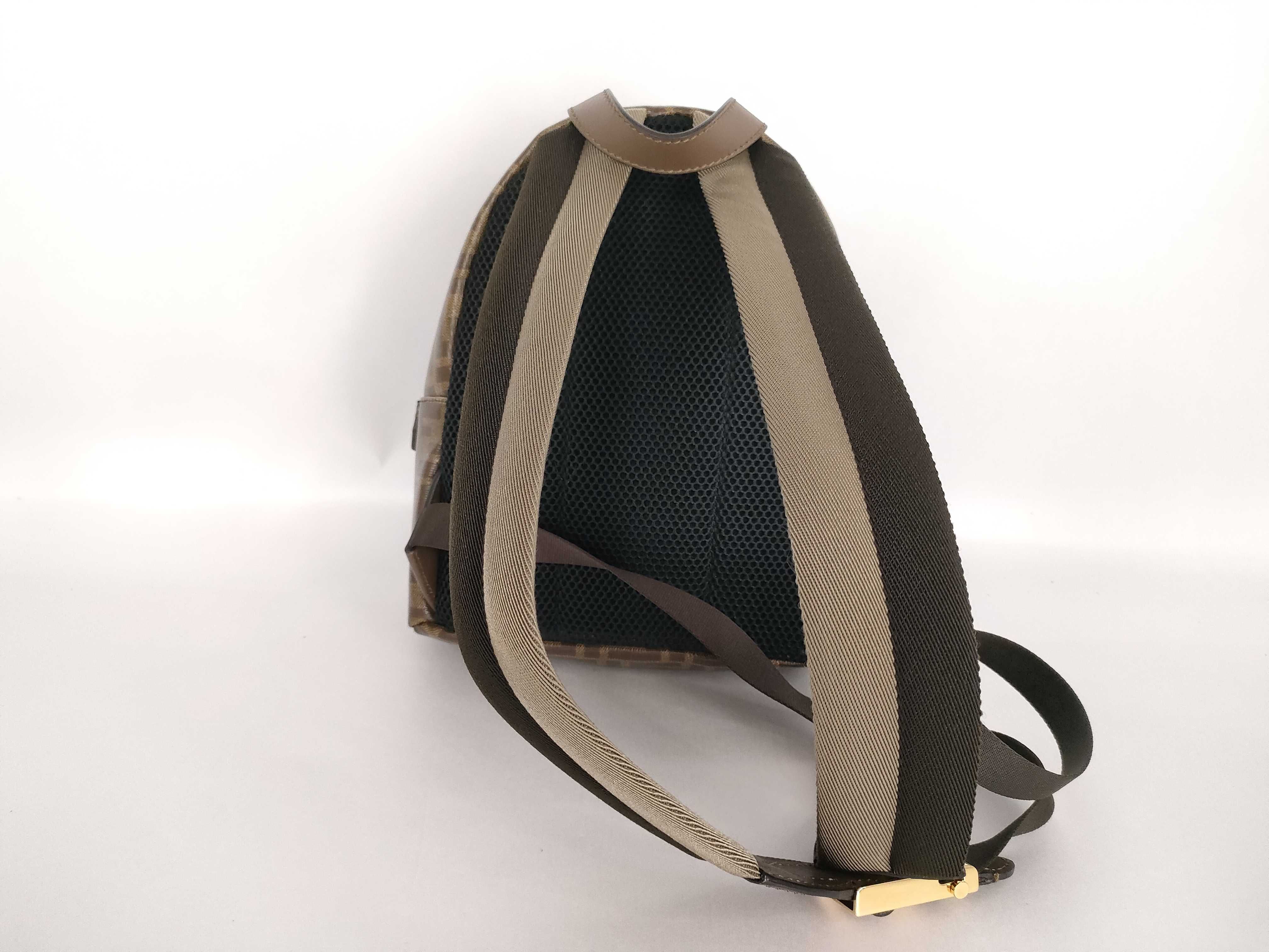 Zucca pattern backpack, Fendi backpack, Fila Zucca brown backpack. — view 3