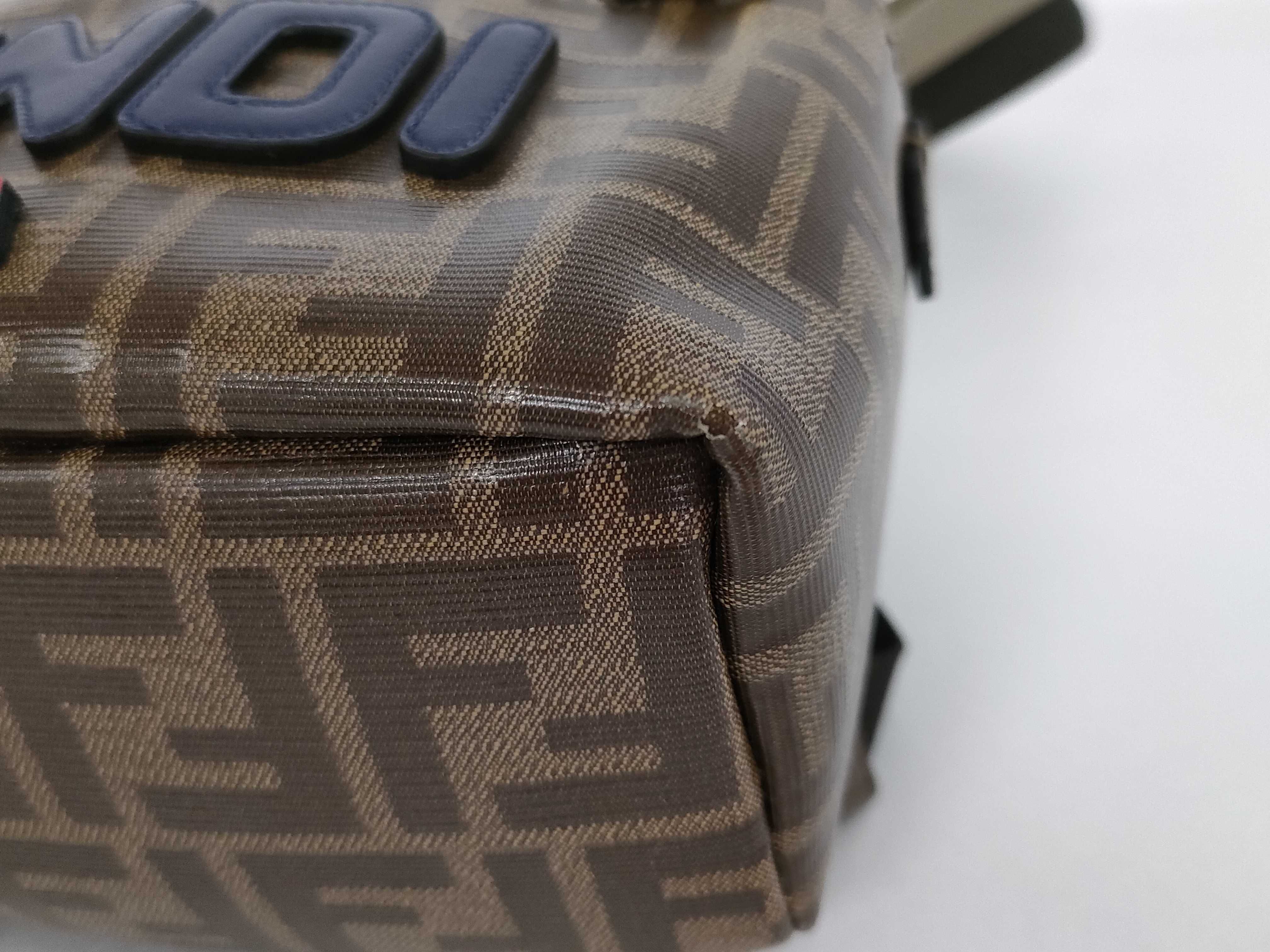 Zucca pattern backpack, Fendi backpack, Fila Zucca brown backpack. — view 6