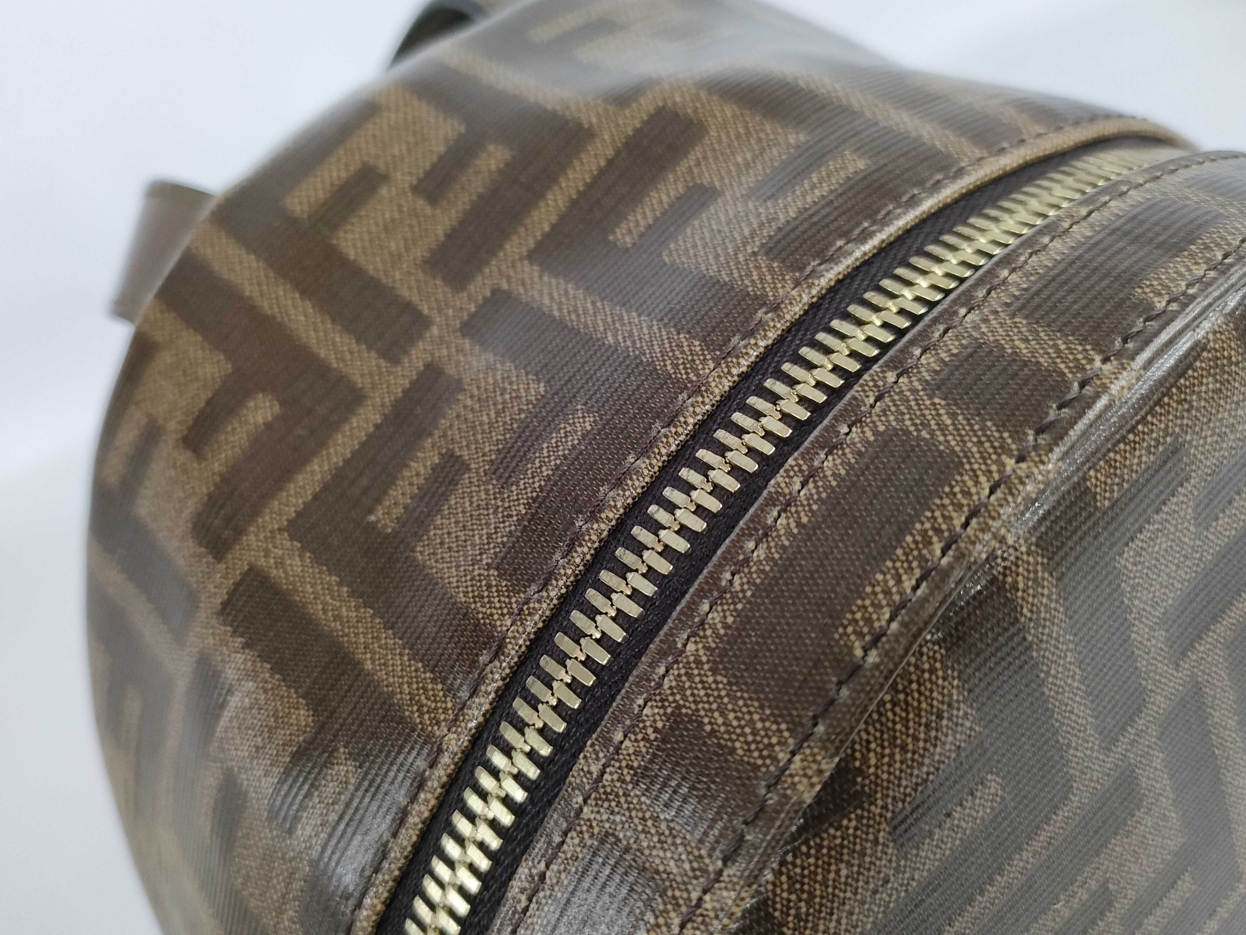 Zucca pattern backpack, Fendi backpack, Fila Zucca brown backpack. — view 8