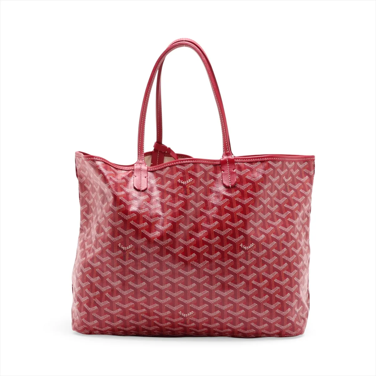 Saint Louis PM PVC x Leather Tote Bag, Red — view 2
