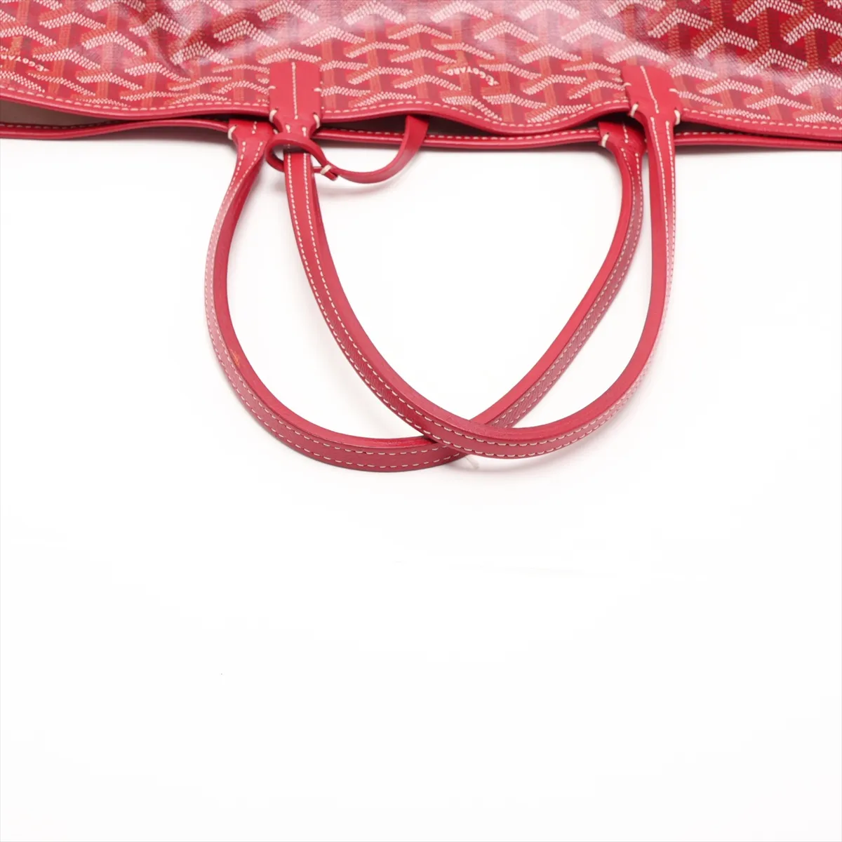 Saint Louis PM PVC x Leather Tote Bag, Red — view 5