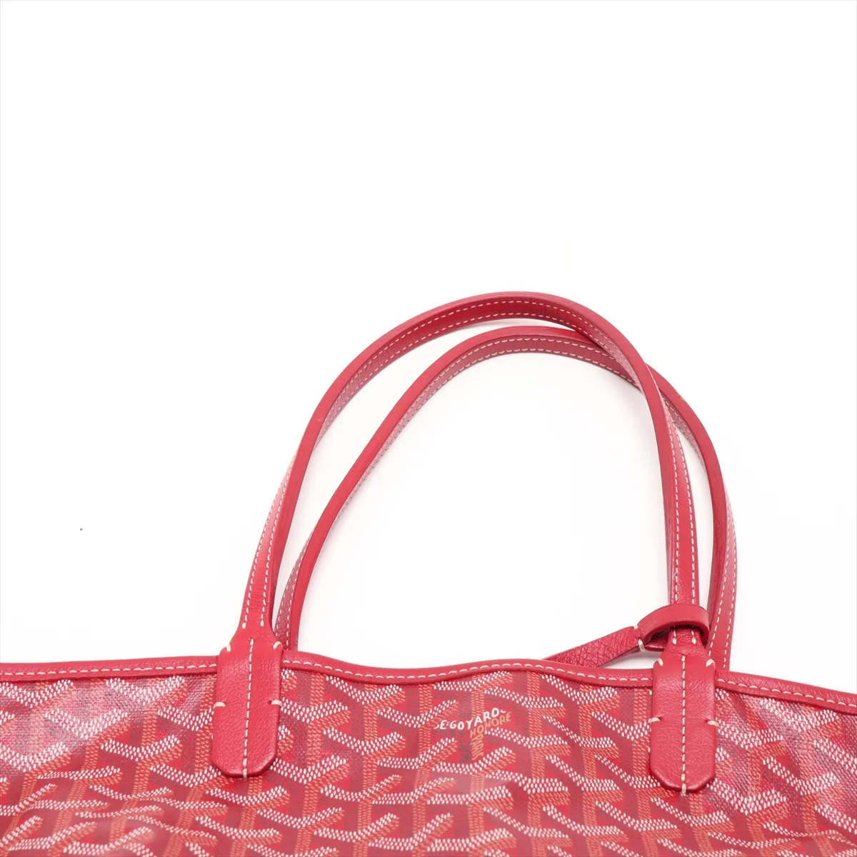 Saint Louis PM PVC x Leather Tote Bag, Red — view 6