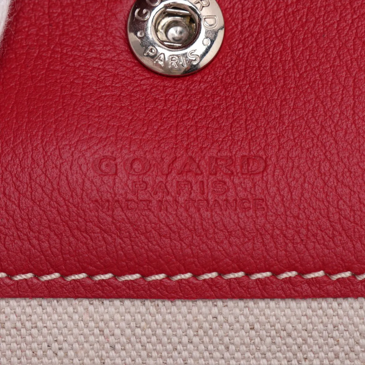 Saint Louis PM PVC x Leather Tote Bag, Red — view 9