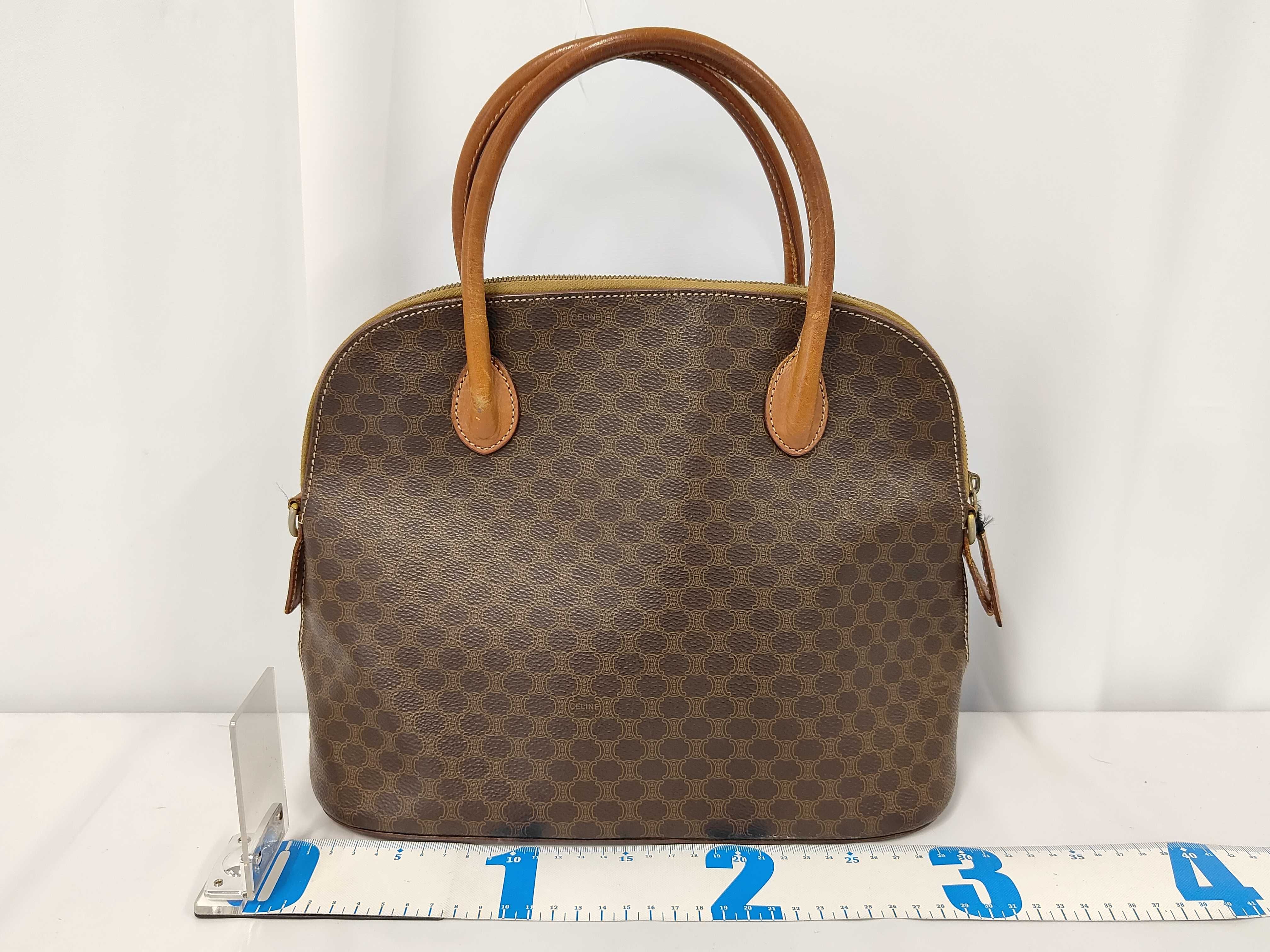 Macadam pattern handbag, brown - handbag — view 2