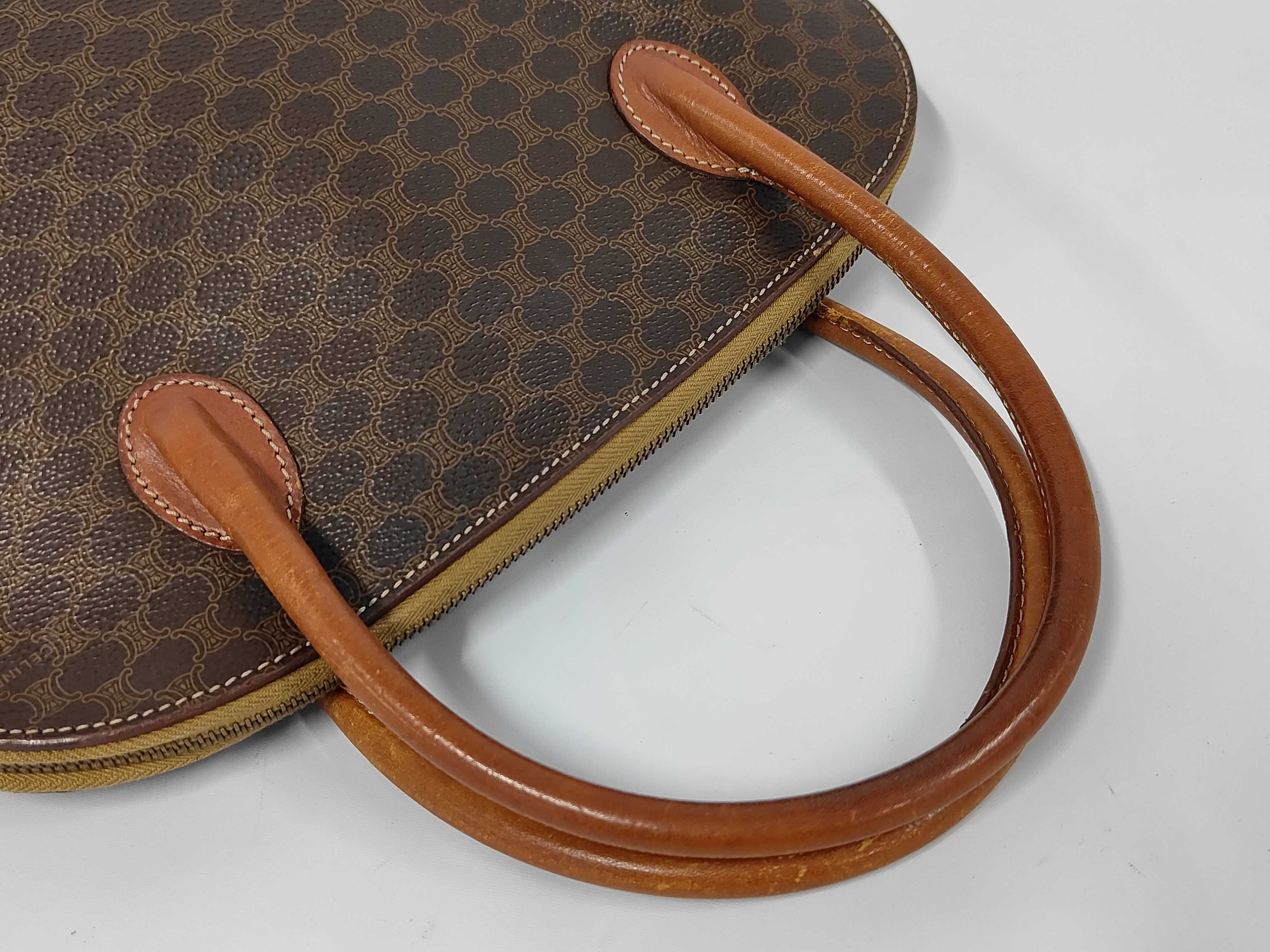 Macadam pattern handbag, brown - handbag — view 3