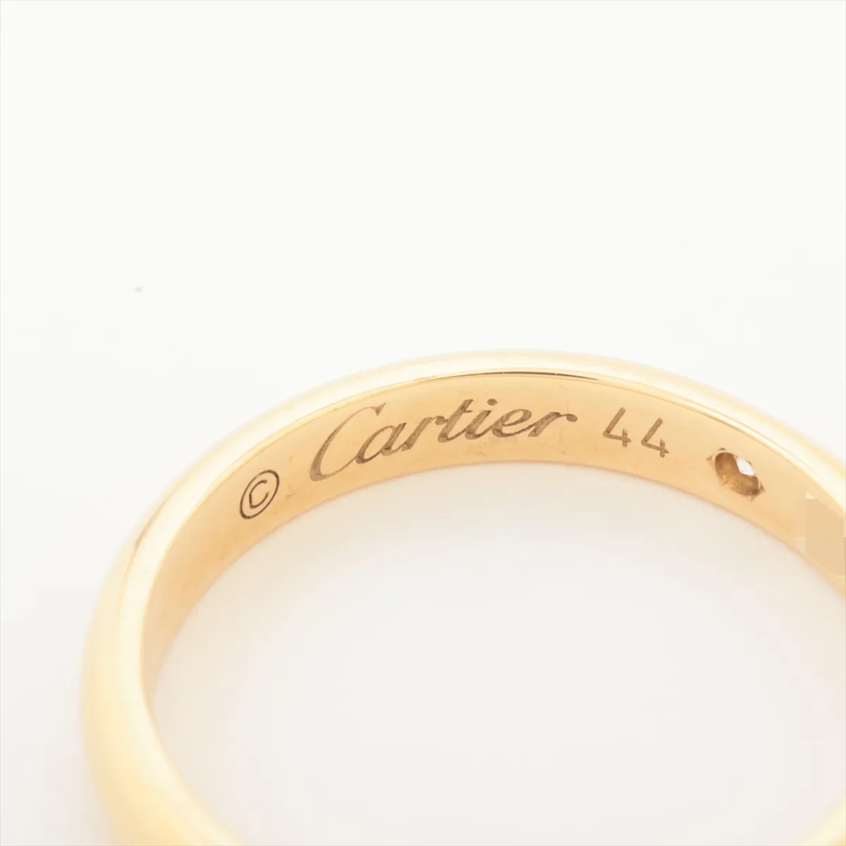 Wedding 1P Diamond Ring 750(YG) 2.0g 44 GSN509 Metal thread CRB4057644 — view 3