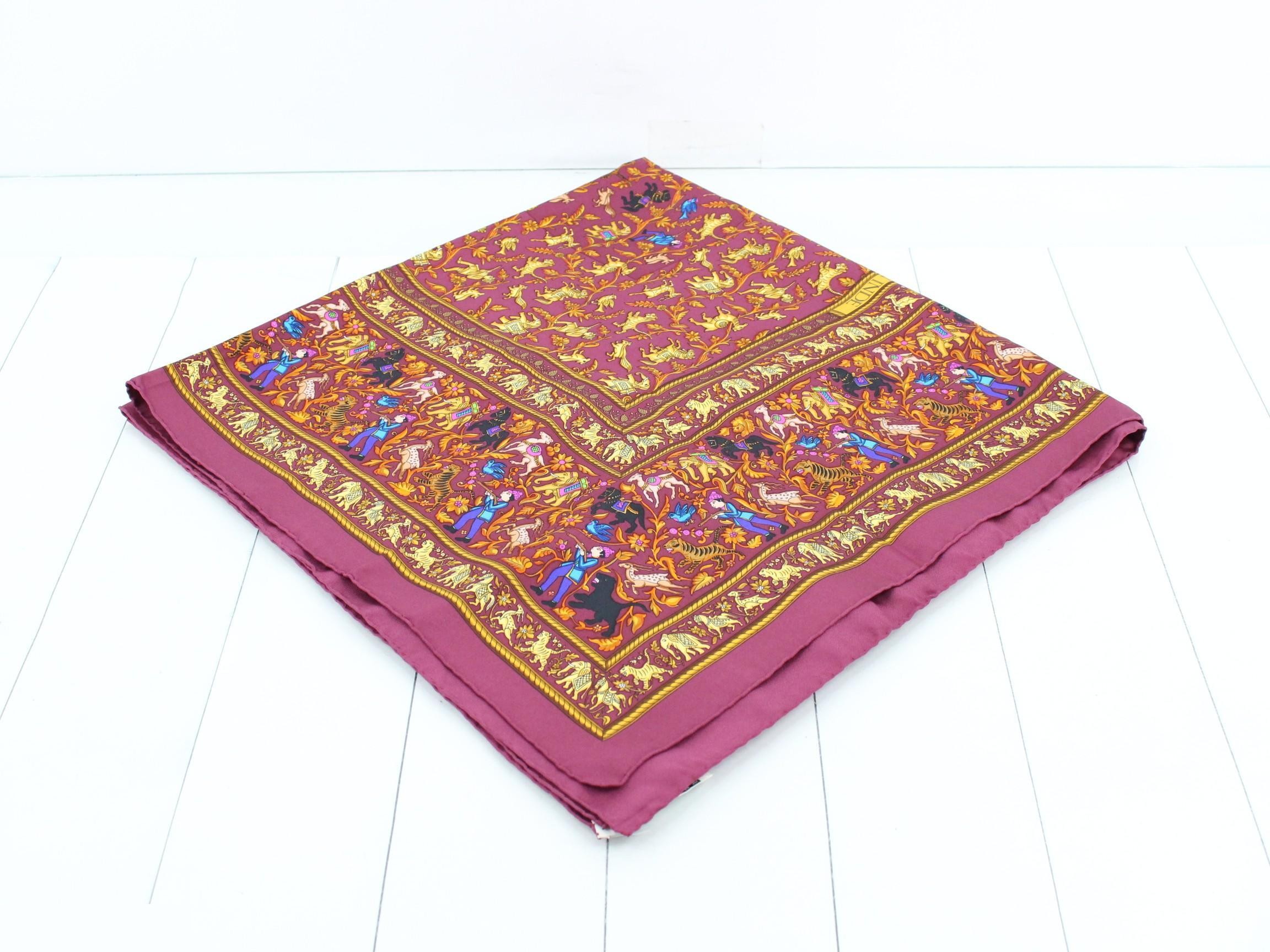 Carre 90 CHASSE EN INDE Silk Scarf — view 2