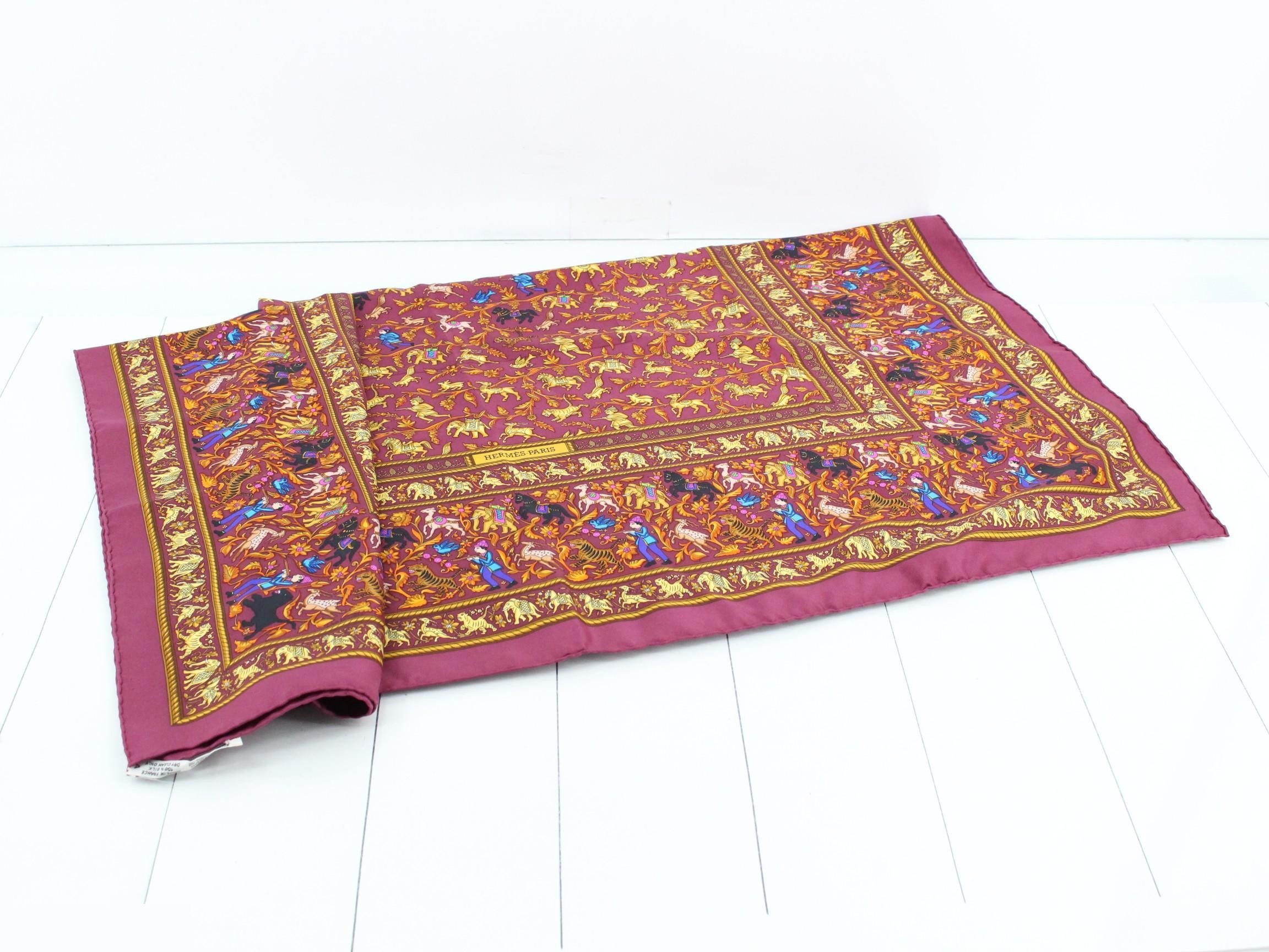 Carre 90 CHASSE EN INDE Silk Scarf — view 3