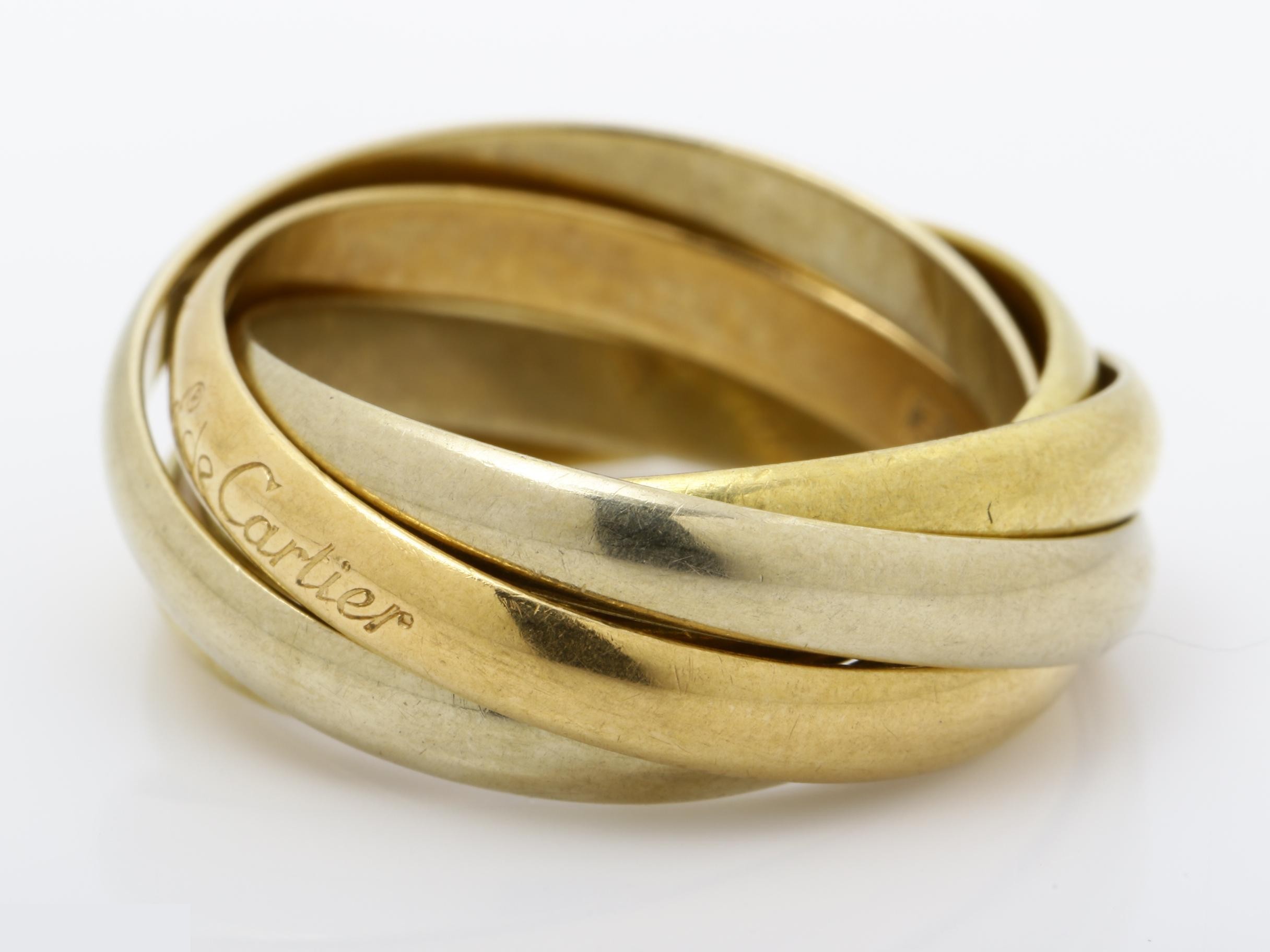 Trinity (precious metal) ring, 750, 5-ring design, 8.9g, #52 — view 3