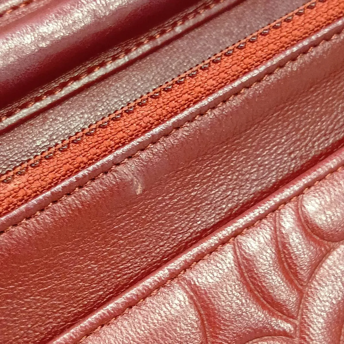 Camellia Lambskin Chain Wallet, Red, Silver Hardware, Item No. 17368965, Series 17 — view 13