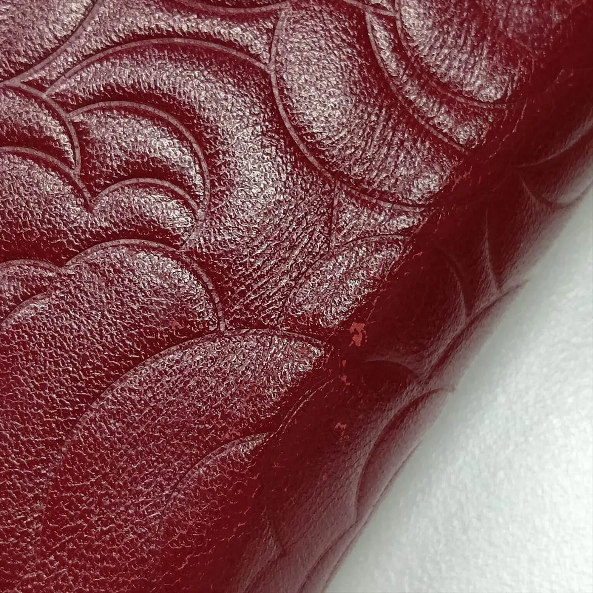Camellia Lambskin Chain Wallet, Red, Silver Hardware, Item No. 17368965, Series 17 — view 15
