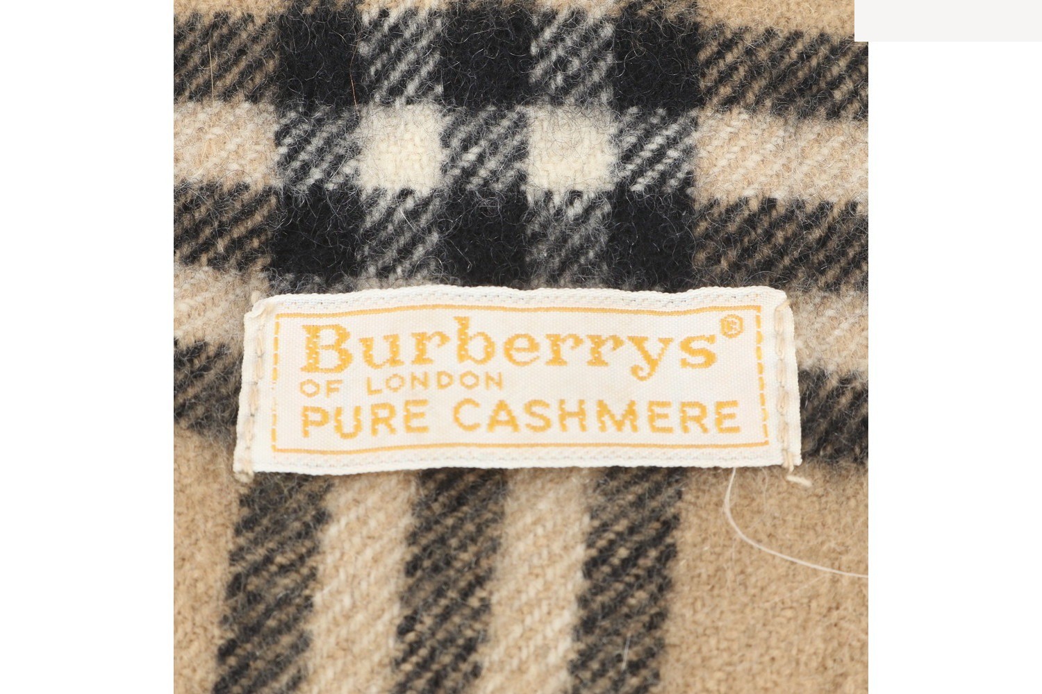 Tag attached, 100% cashmere, Nova Check pattern scarf. — view 3