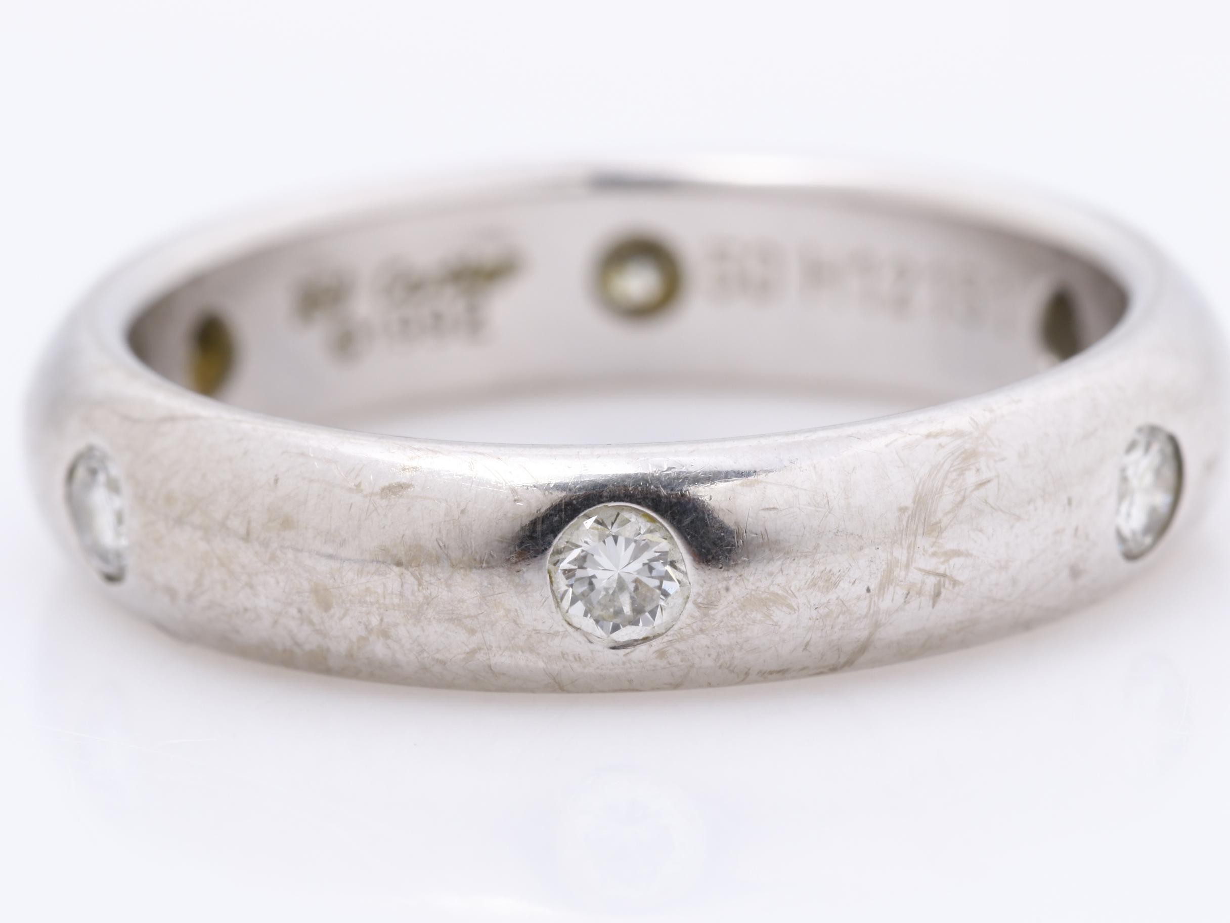 750WG Diamond and other lines, precious metal ring, 5.1g, #50 — view 2