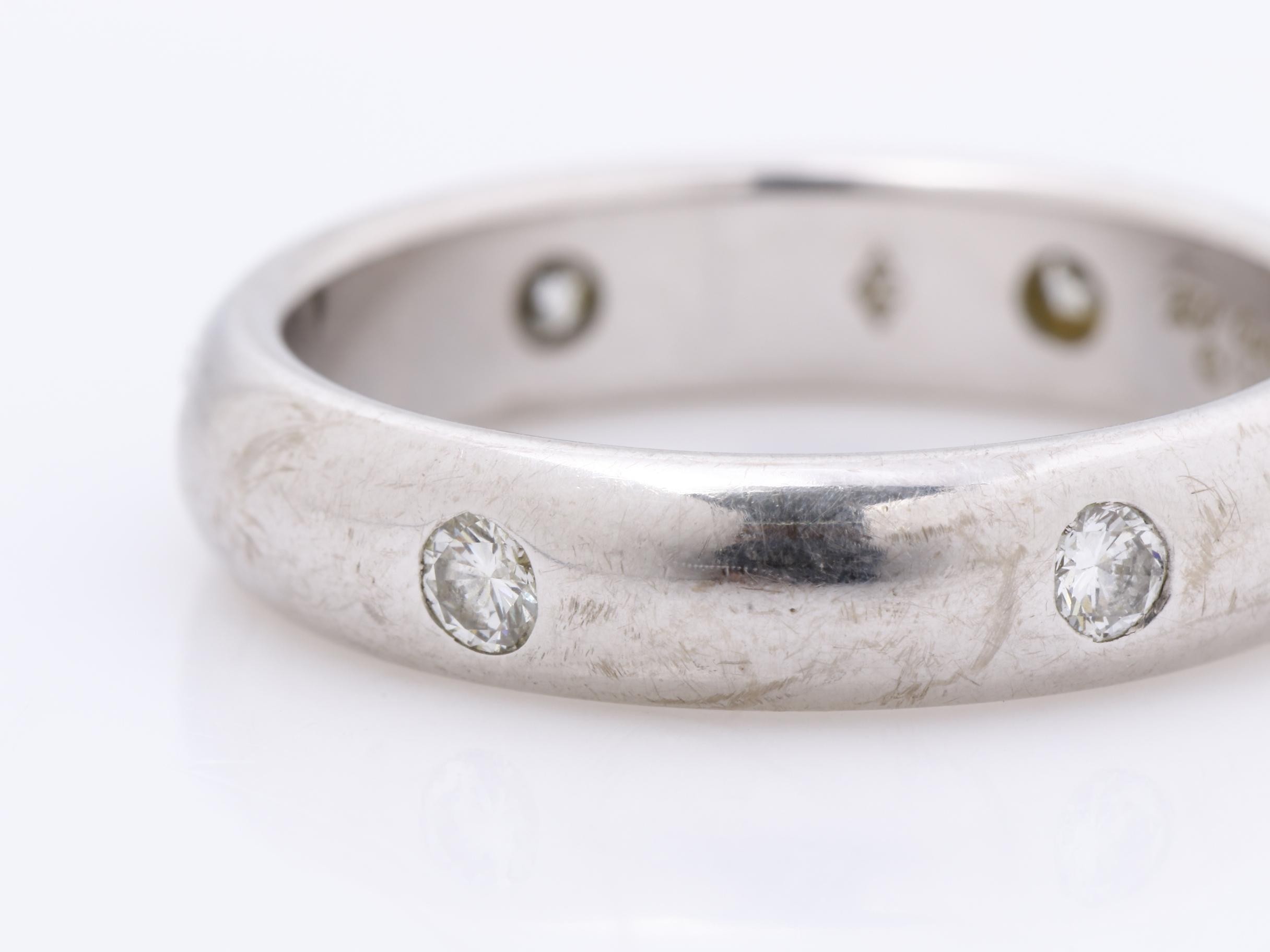 750WG Diamond and other lines, precious metal ring, 5.1g, #50 — view 3
