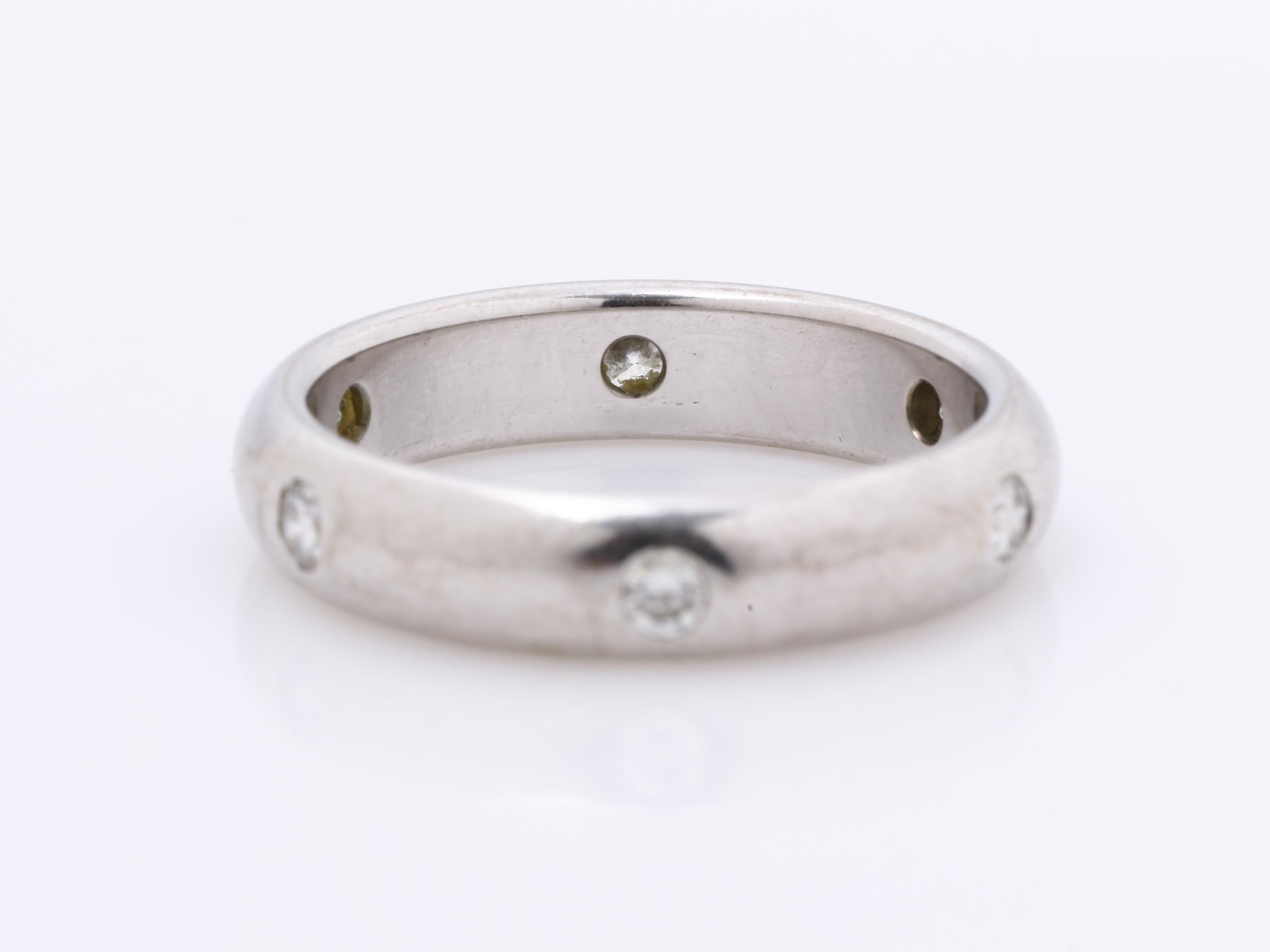 750WG Diamond and other lines, precious metal ring, 5.1g, #50 — view 4