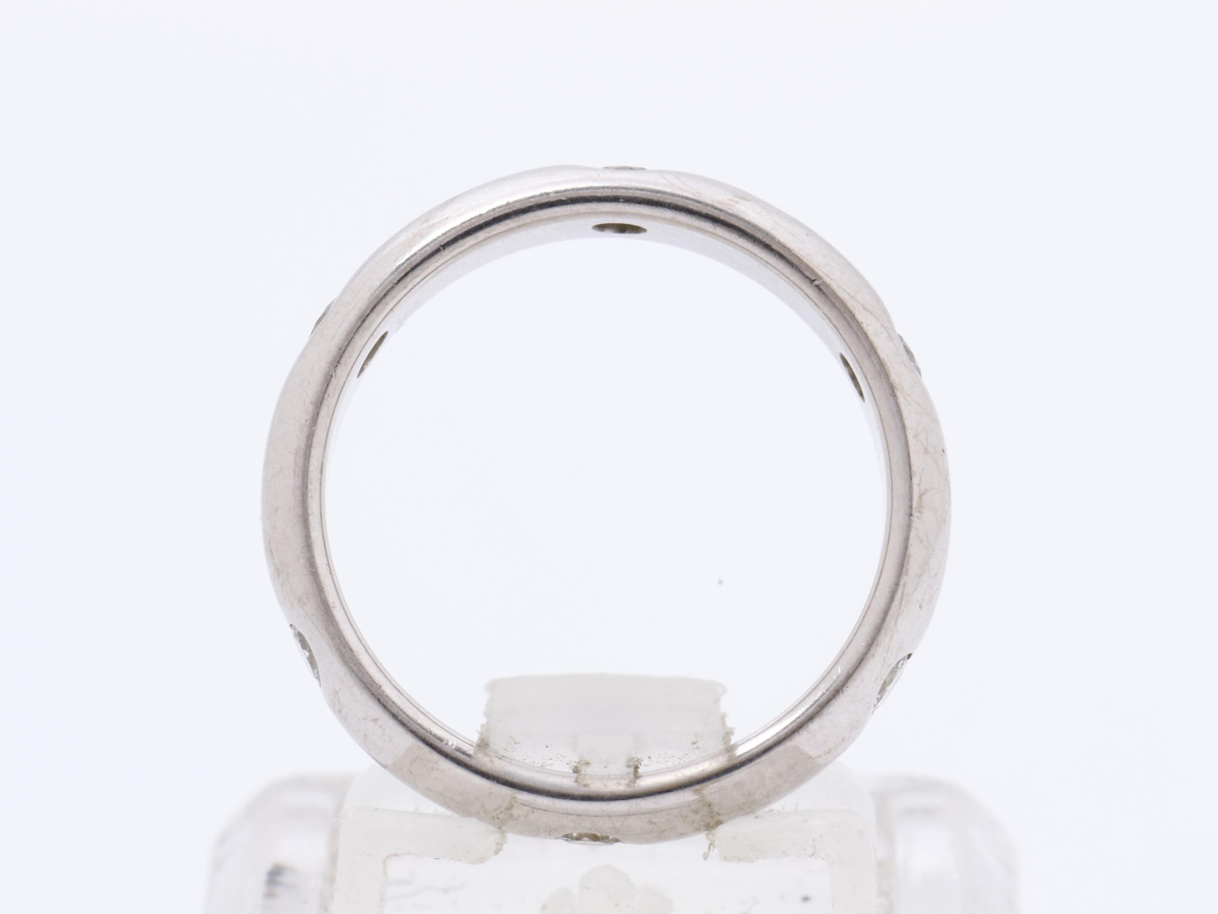 750WG Diamond and other lines, precious metal ring, 5.1g, #50 — view 5