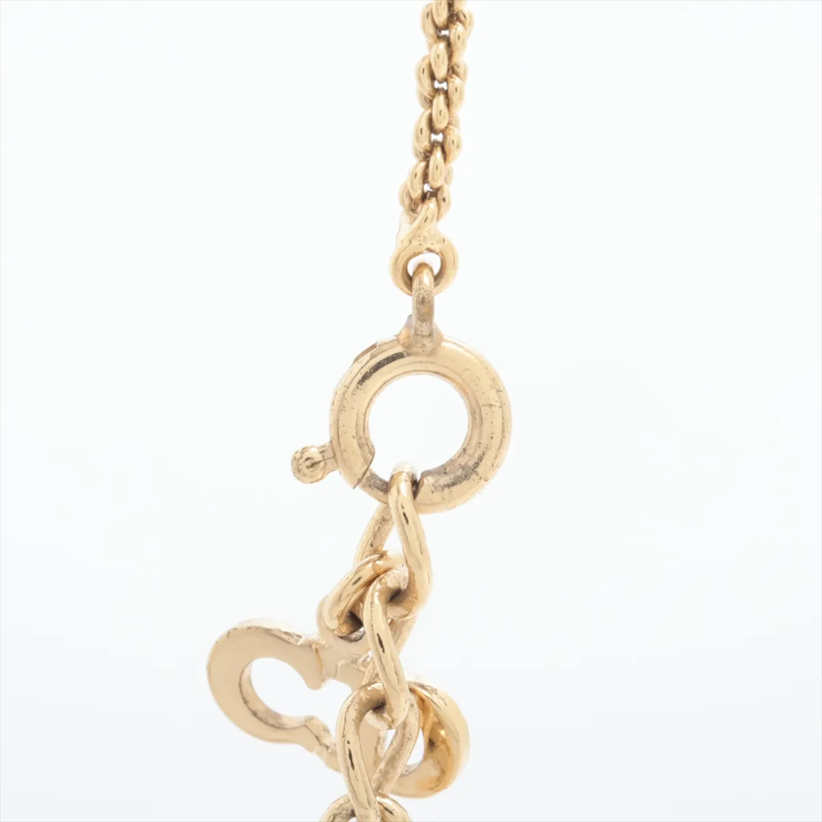 CD logo necklace, GP gold. Shows — view 3