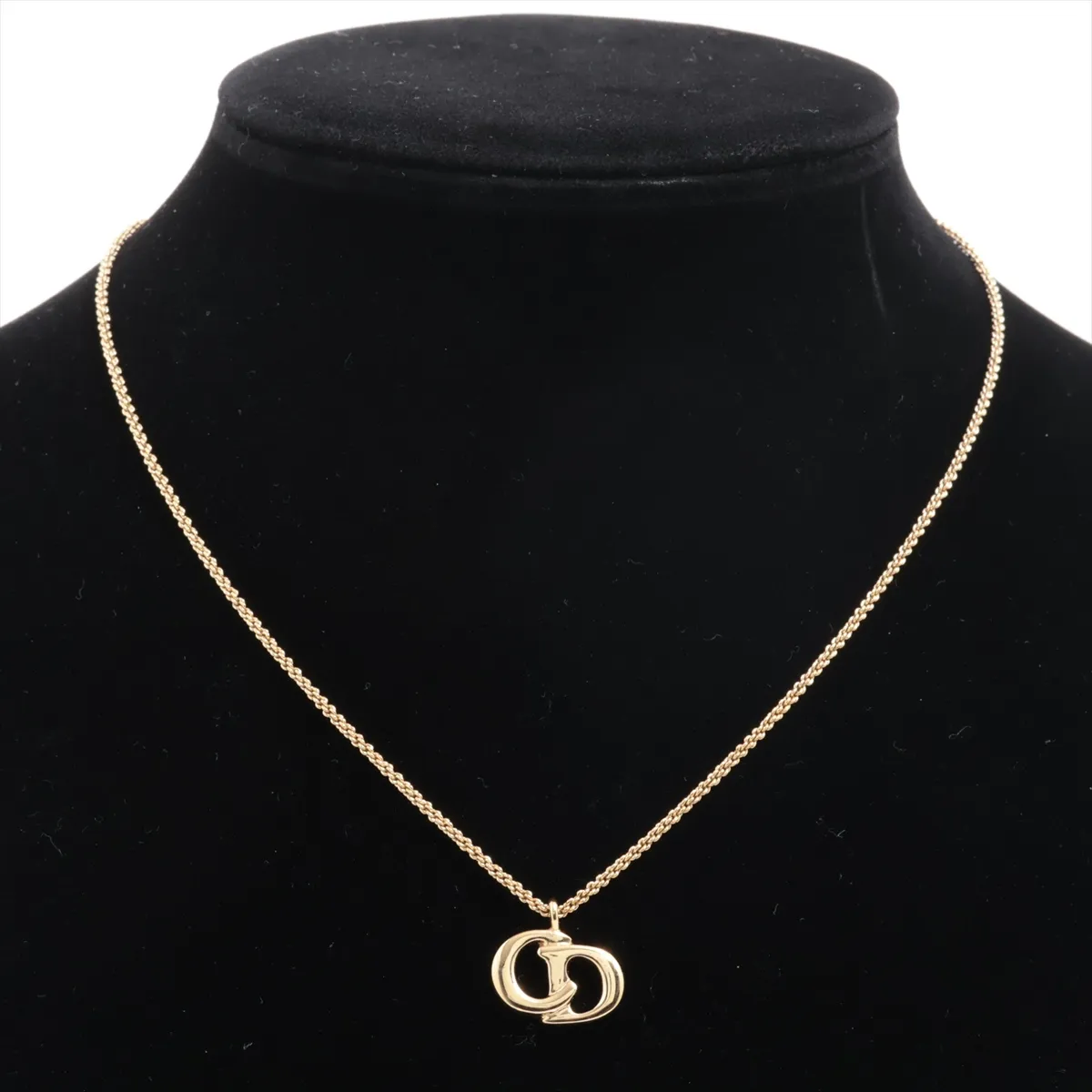 CD logo necklace, GP gold. Shows — view 5