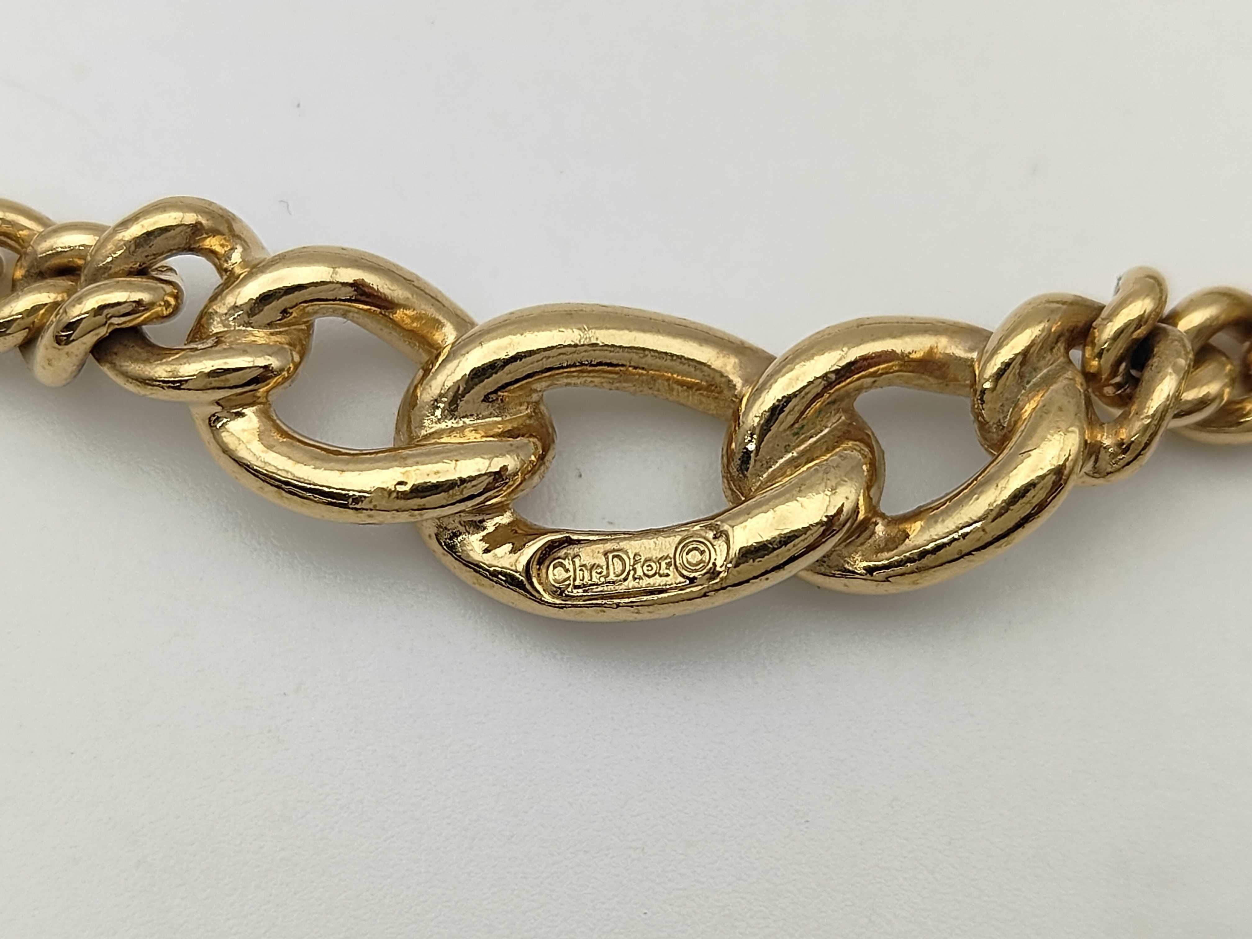 Vintage Rhinestone Gold Necklace — view 5