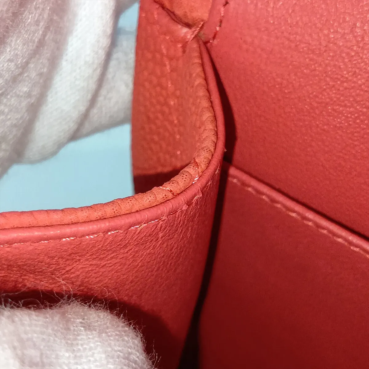 Large Matelassé 30 Caviar Skin Double Flap Double Chain Bag, Red, Silver Hardware, 18151514, Serial Number 18-series, A58600 — view 15