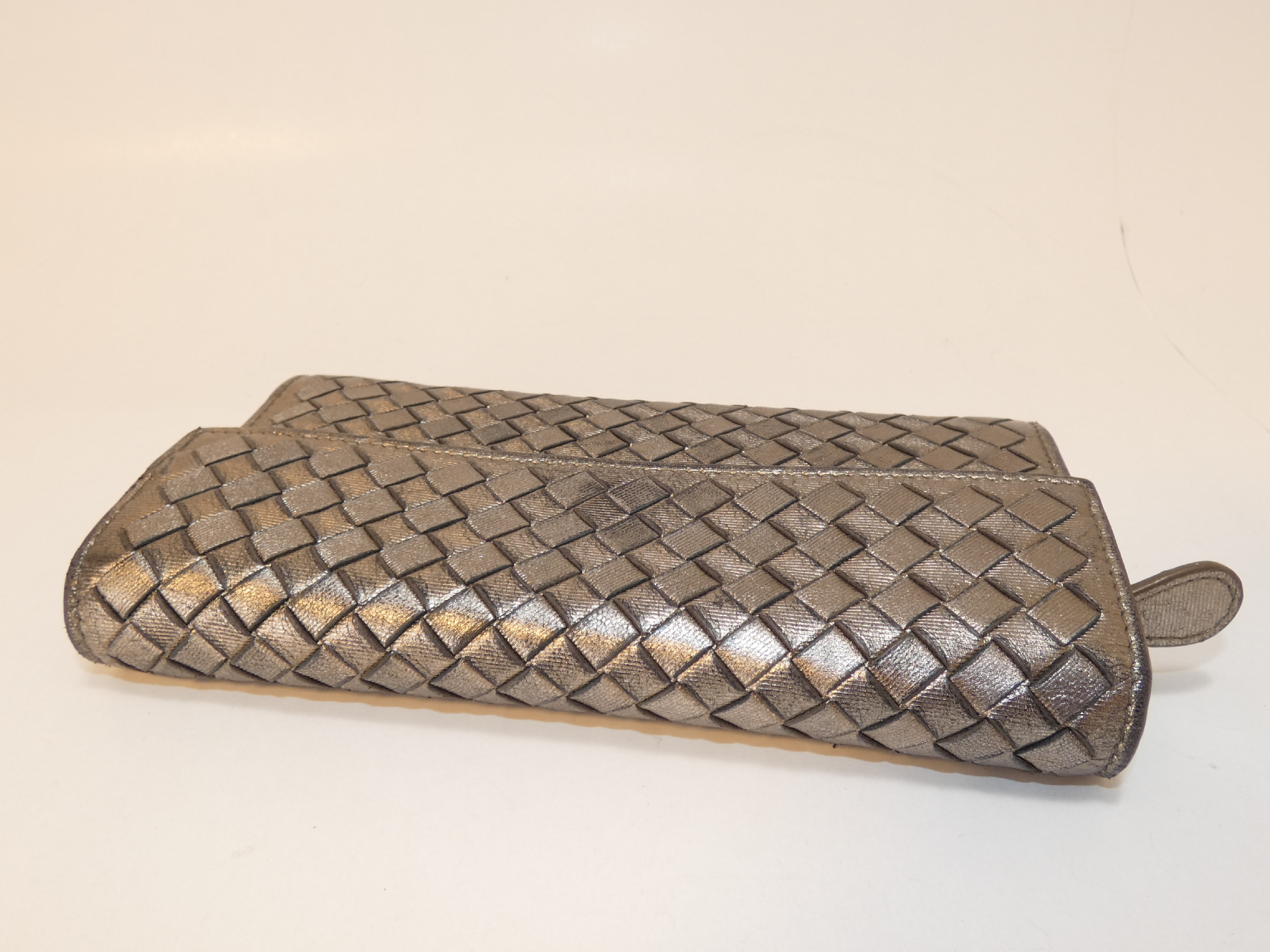 Intrecciato Leather Long Wallet — view 3