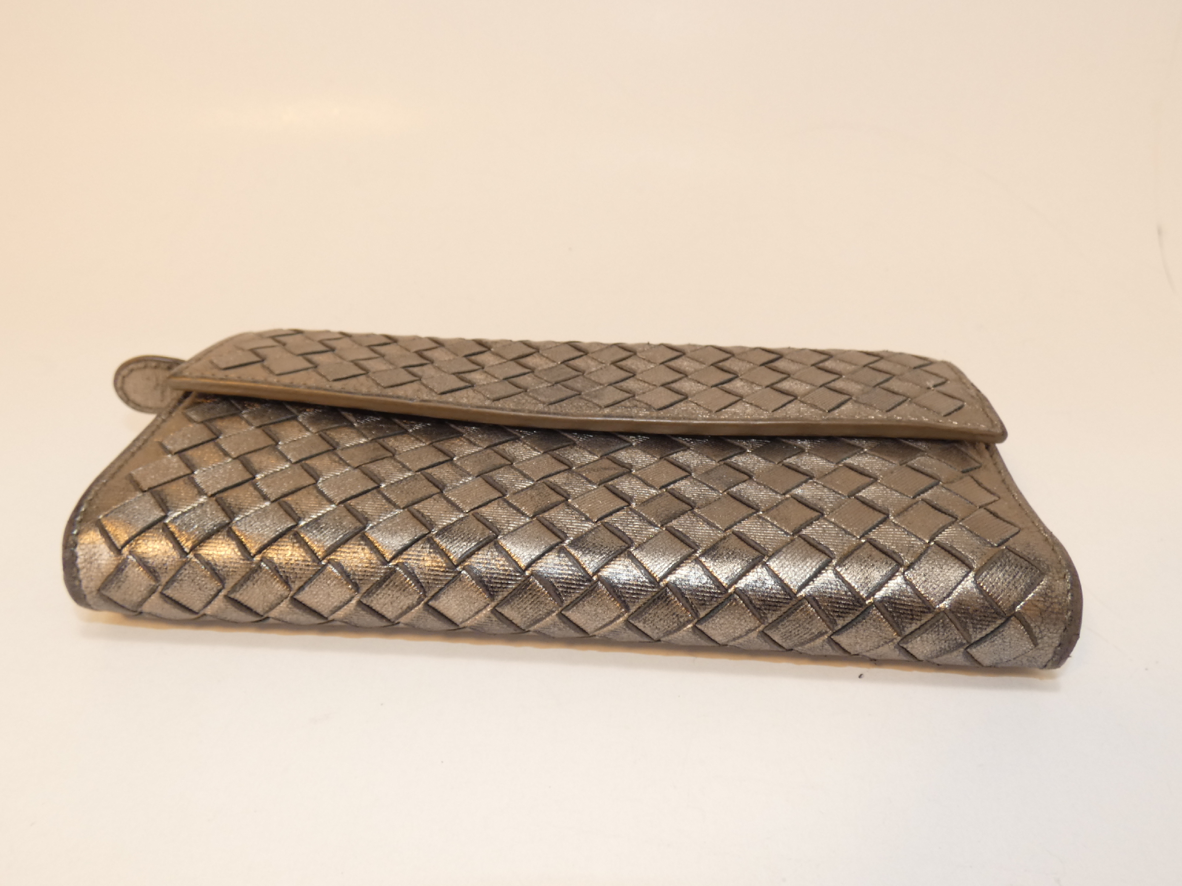 Intrecciato Leather Long Wallet — view 4