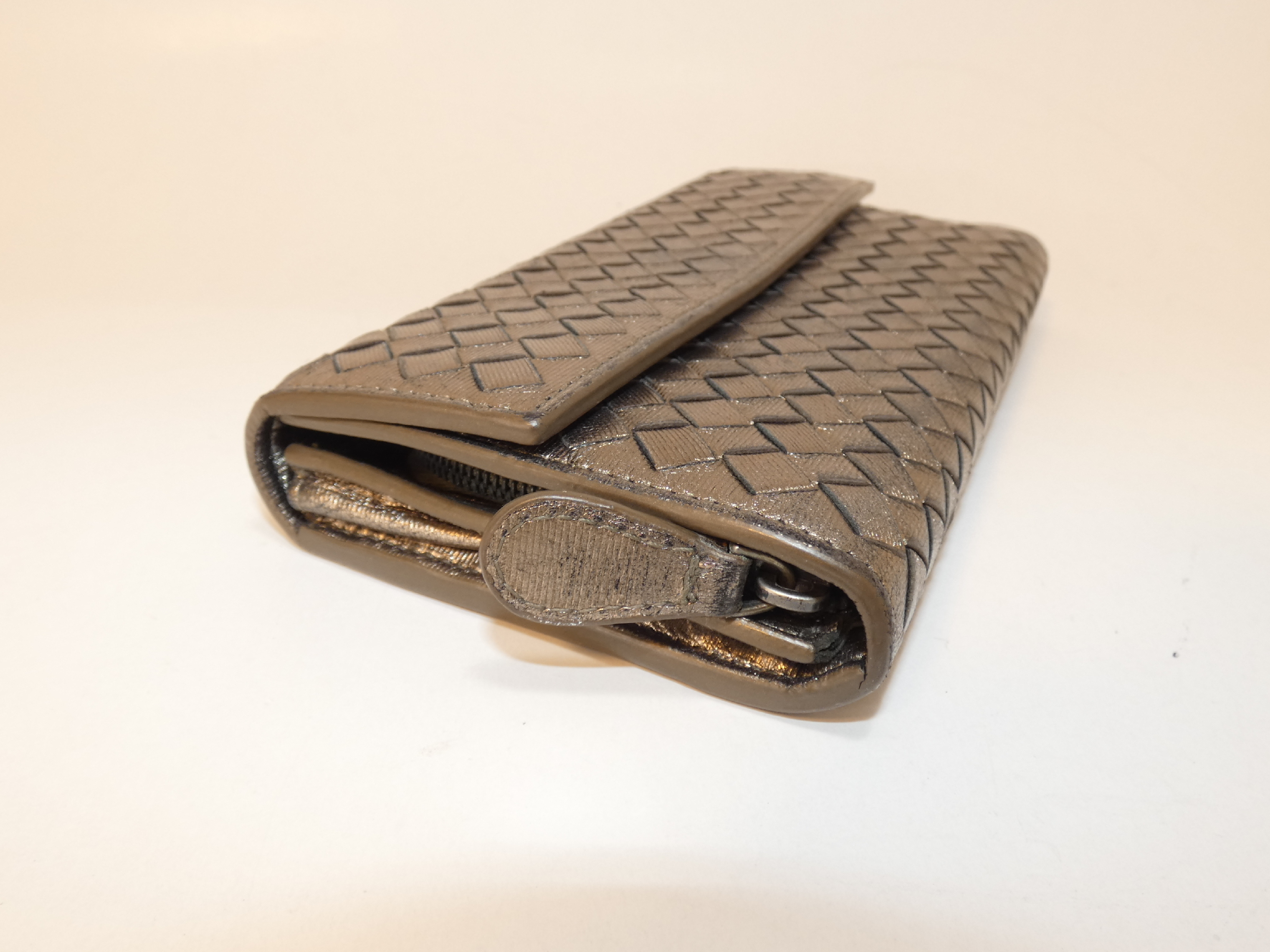 Intrecciato Leather Long Wallet — view 5