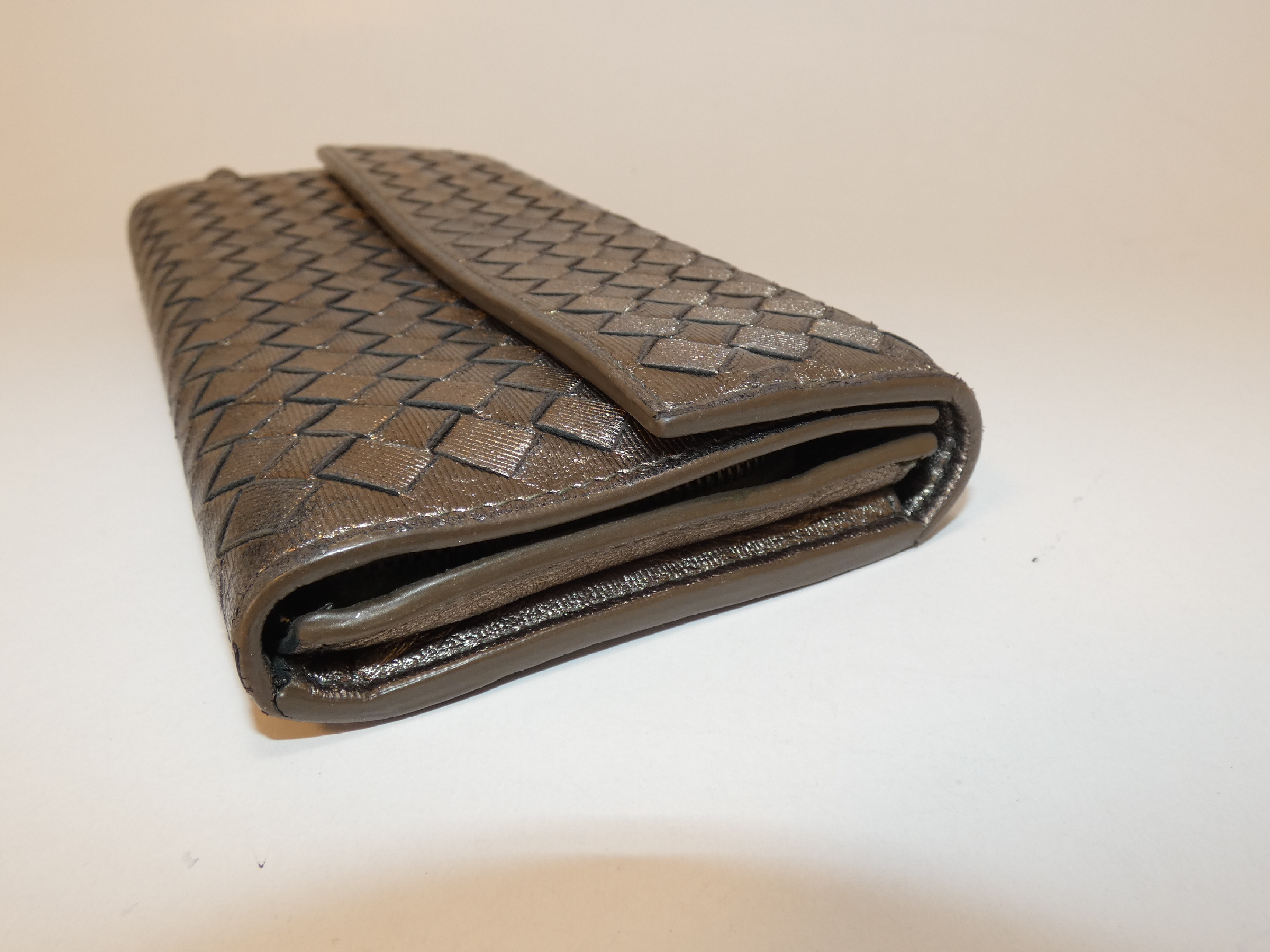 Intrecciato Leather Long Wallet — view 6