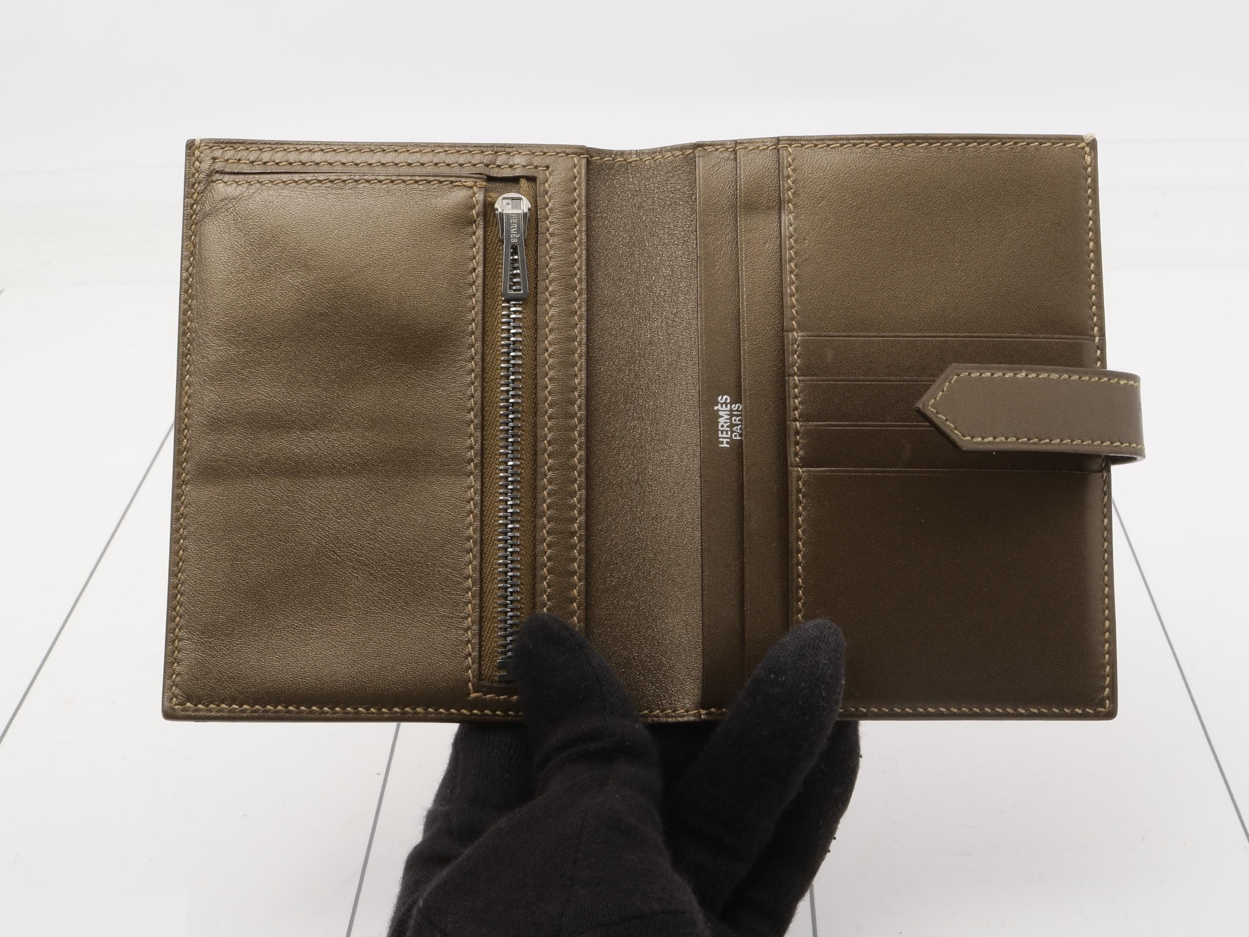 Bearn Compact Bronze Veau Mirois H stamp Silver hardware — view 4