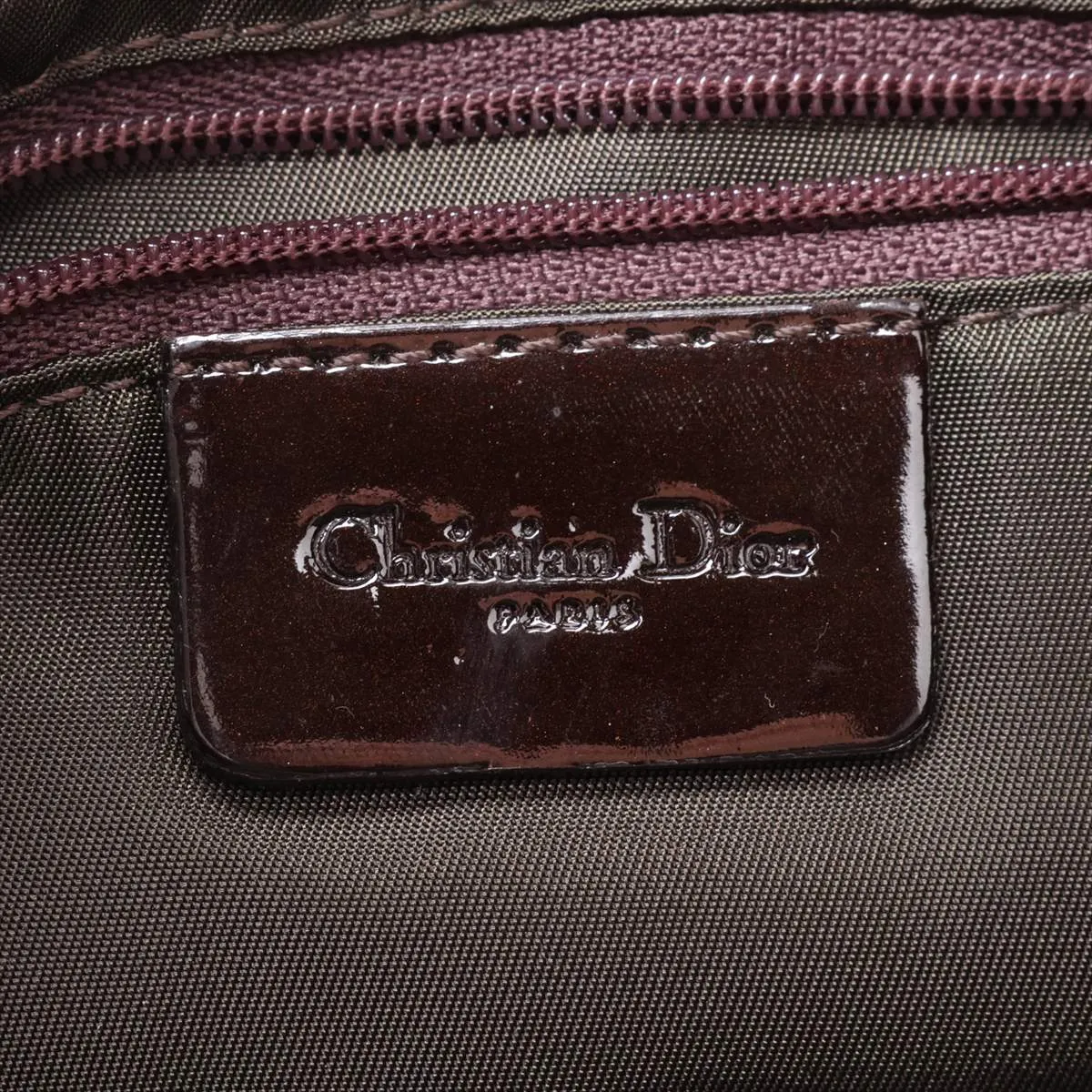 Trotter Saddle Bag Patent Leather Shoulder Bag Brown — view 9