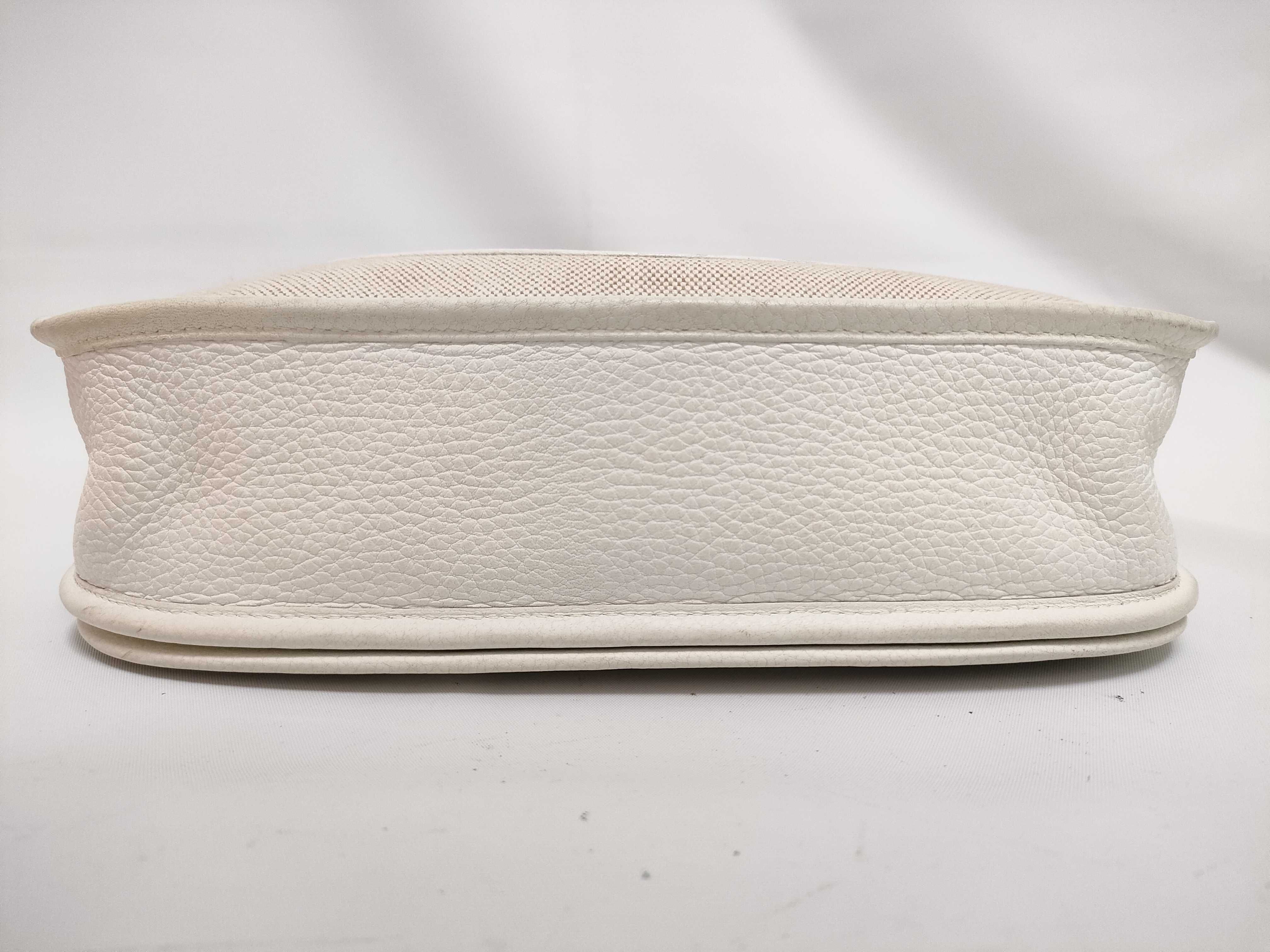 Evelyne 2 PM Toile x Leather White Shoulder Bag J — view 3