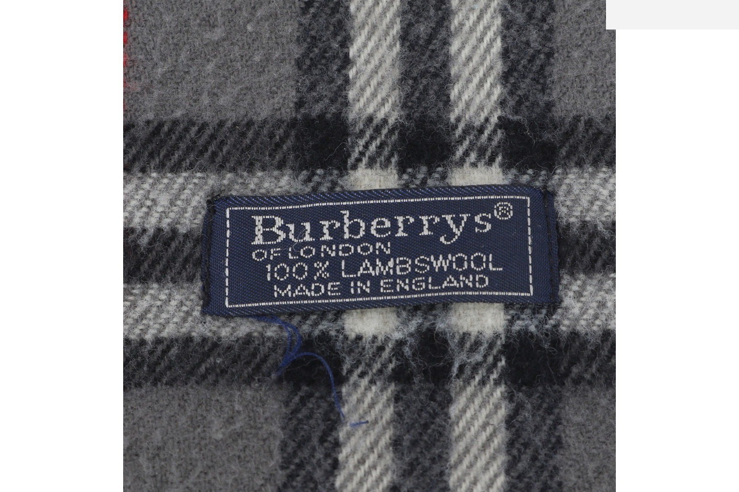 Nova Check scarf with tags attached. — view 3