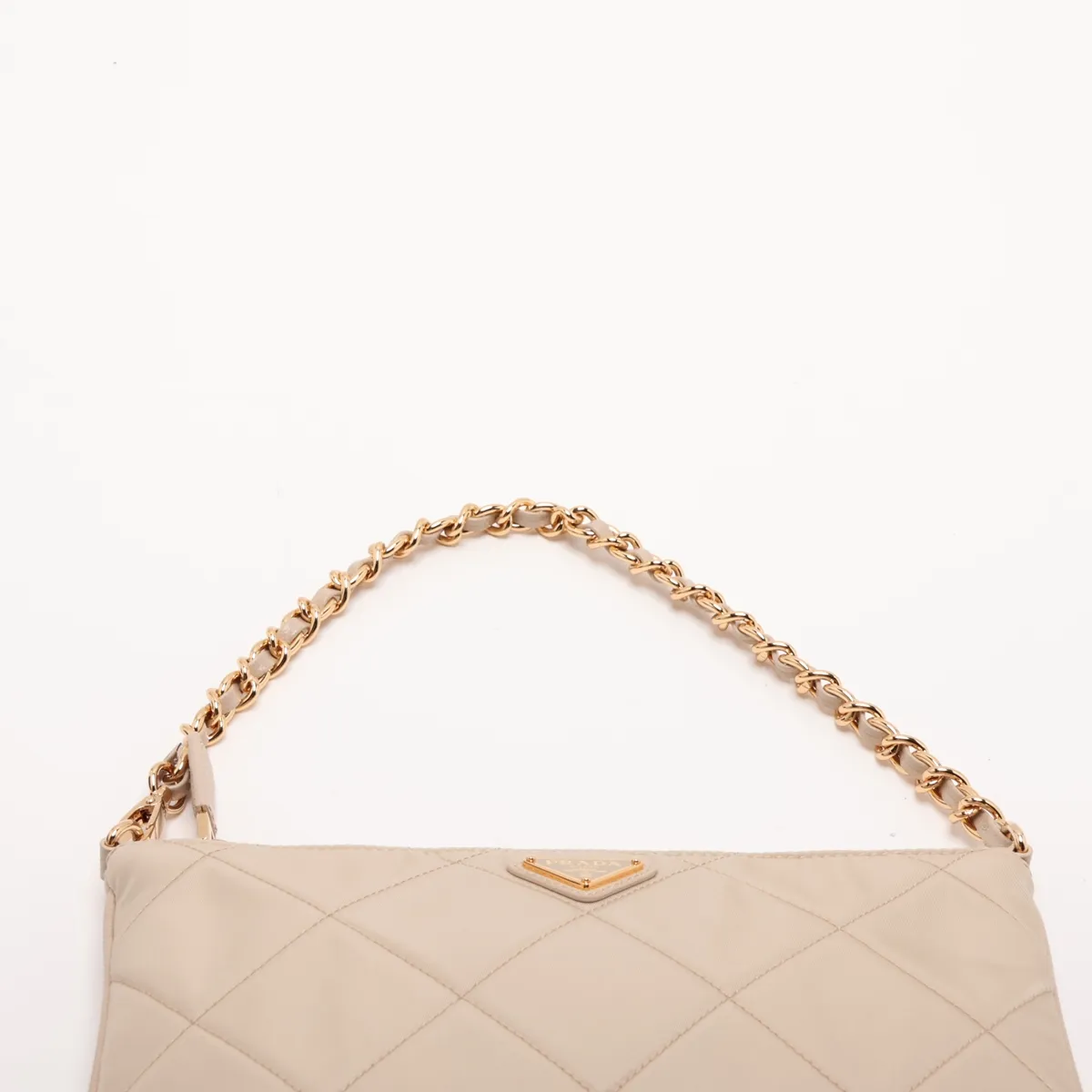 Tessuto Inpunto 1NI054 Nylon x Leather Chain Handbag Beige — view 6