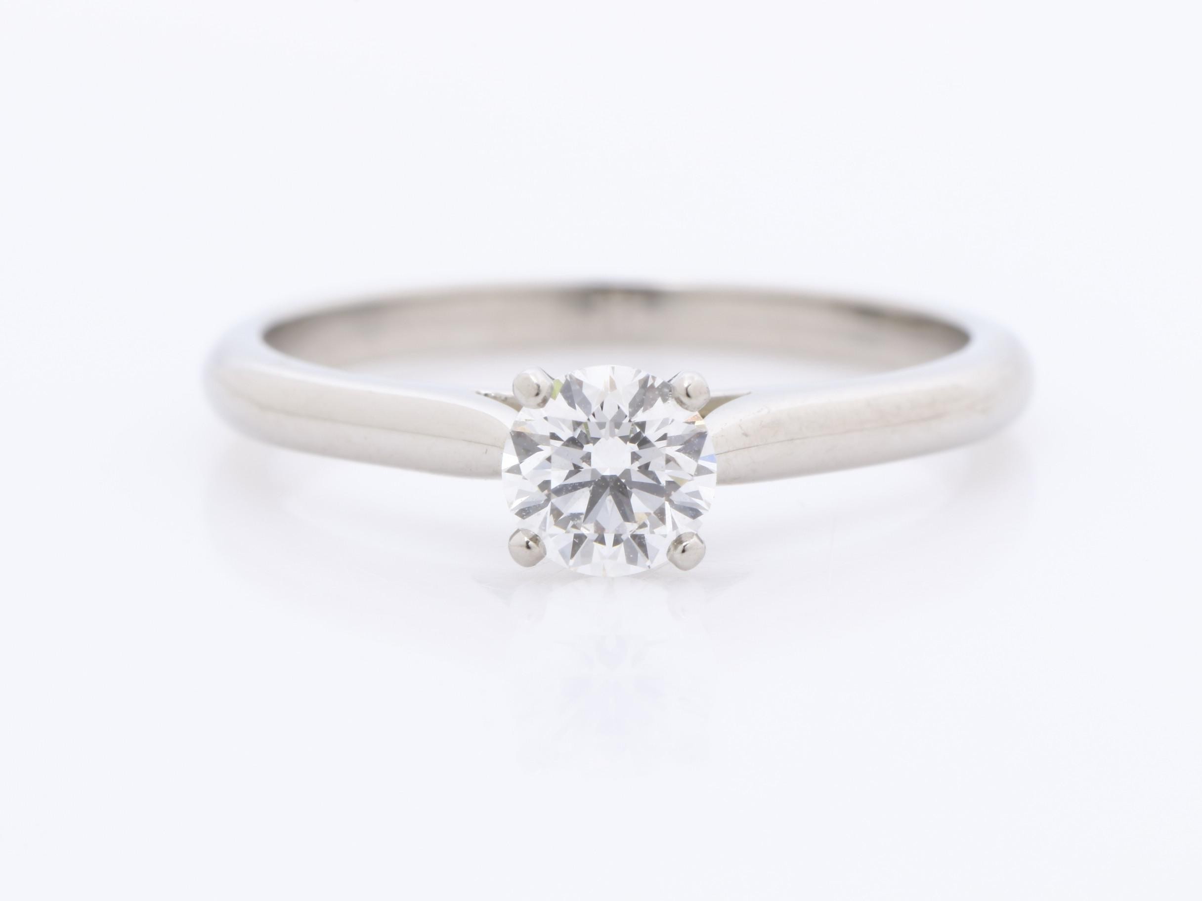 PT950 D0.34 Solitaire Ring, 2.5g, #48 — view 3