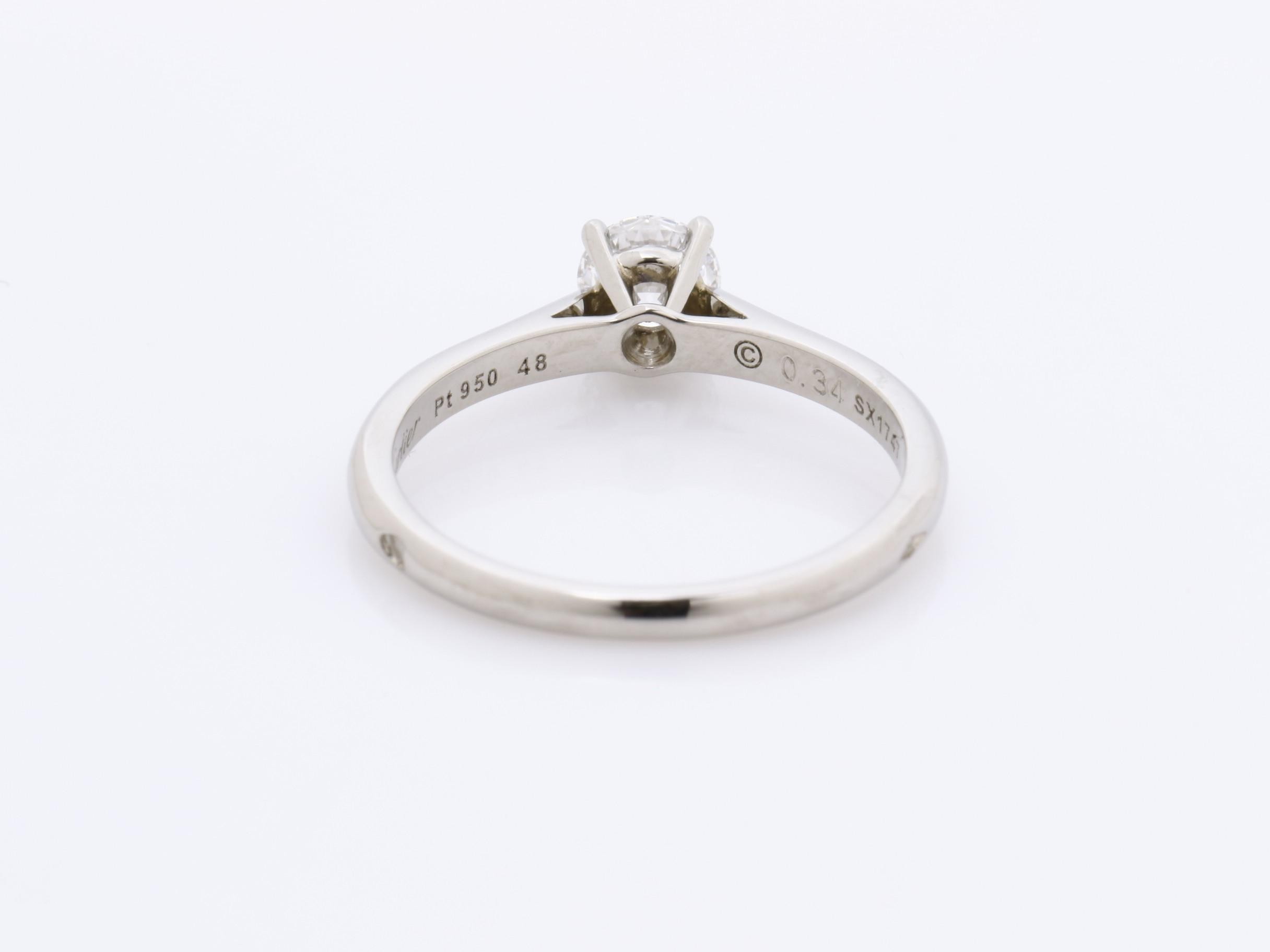 PT950 D0.34 Solitaire Ring, 2.5g, #48 — view 5
