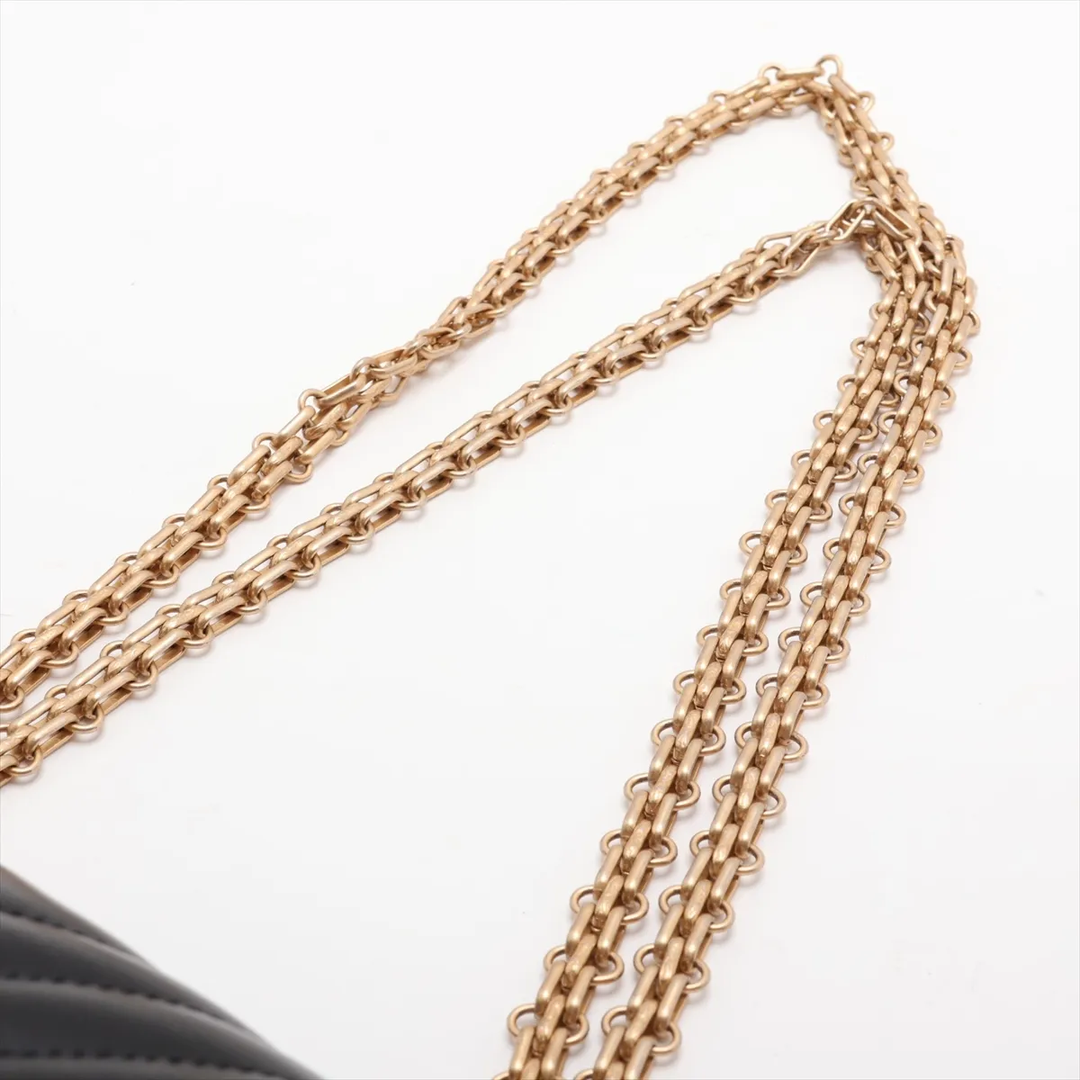 Matelassé 2.55 Mini Lambskin Chain Shoulder Bag, Chevron Black with Gold Hardware, GAHXX3T0, Random Plate, AS0874 — view 5