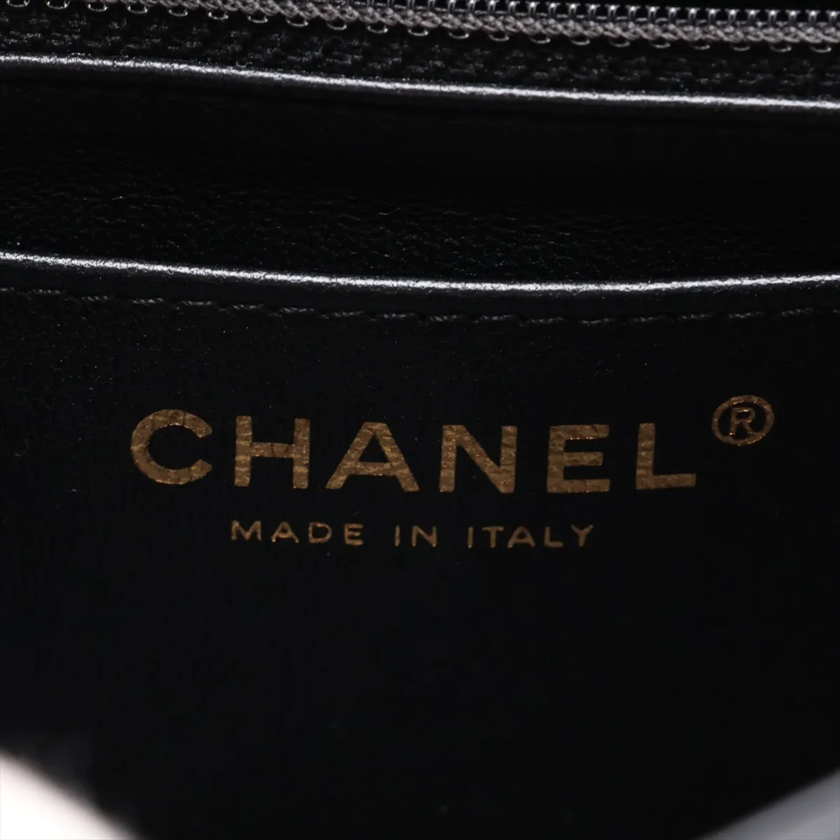 Matelassé 2.55 Mini Lambskin Chain Shoulder Bag, Chevron Black with Gold Hardware, GAHXX3T0, Random Plate, AS0874 — view 7