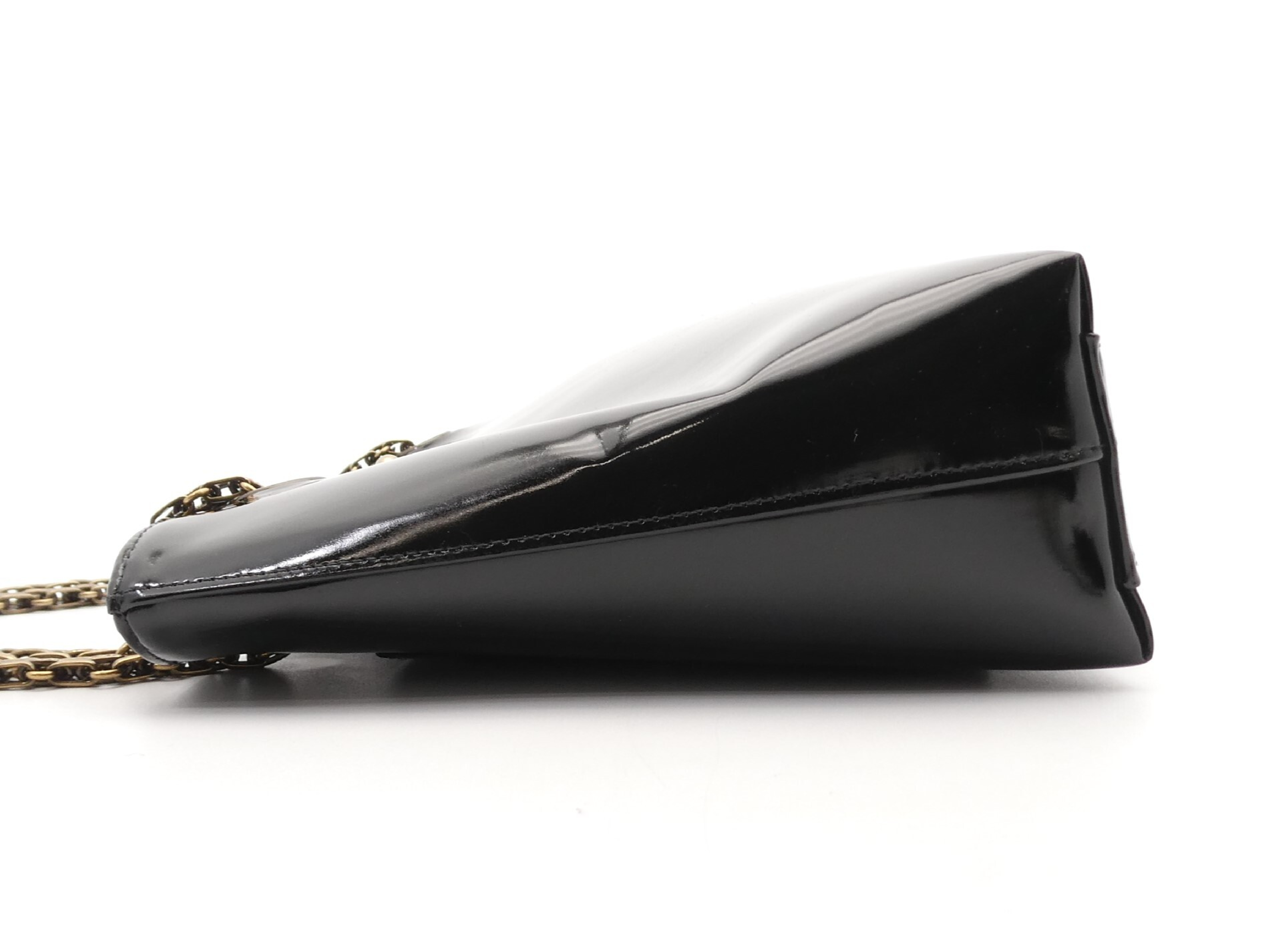 Coco Mark Enamel Chain Shoulder Bag — view 3