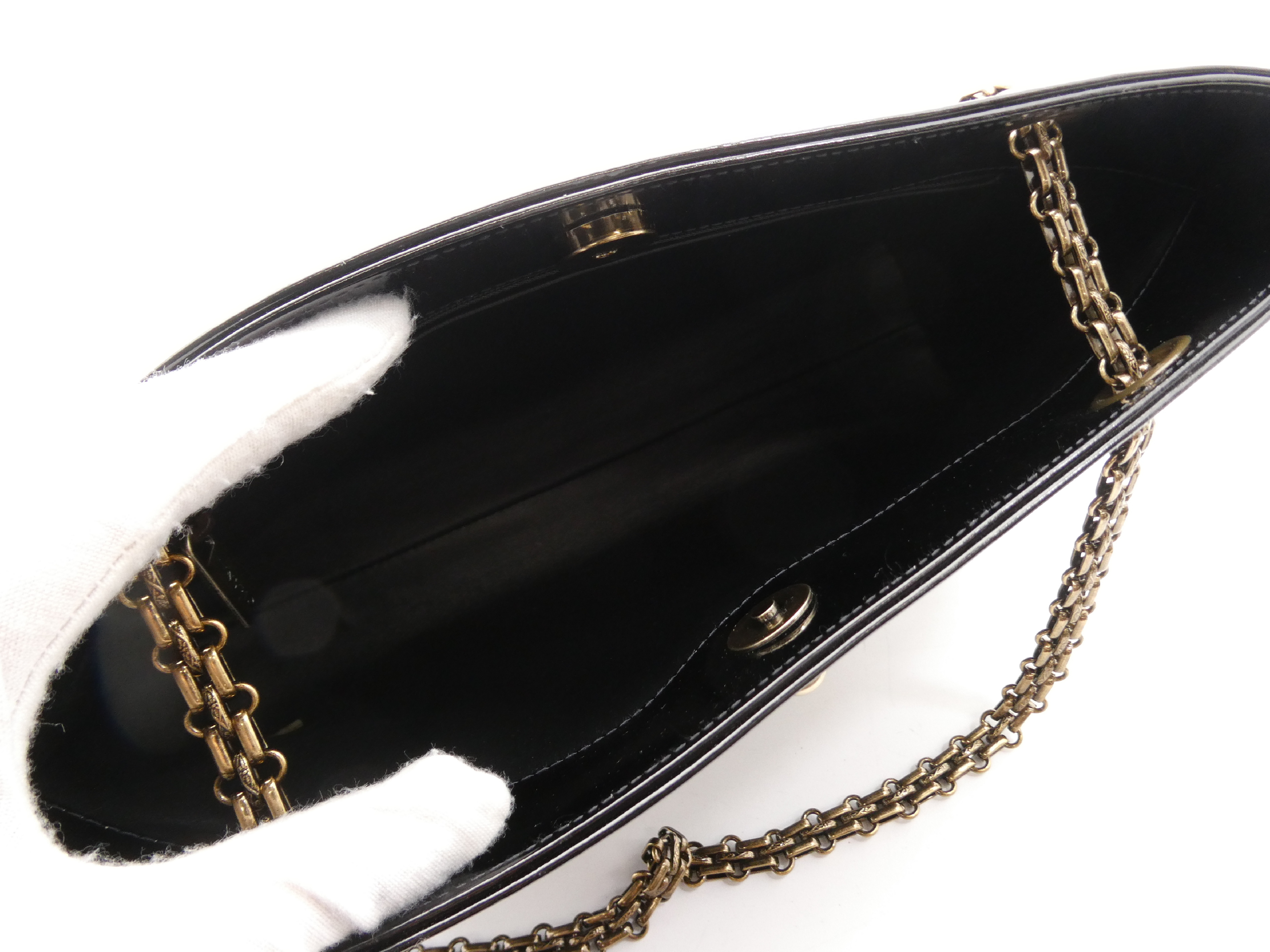 Coco Mark Enamel Chain Shoulder Bag — view 7