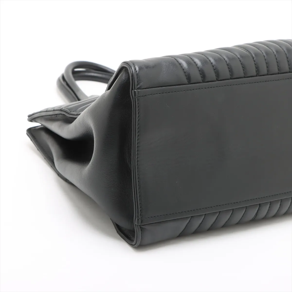 Diagram Leather 2WAY Handbag Black 1BA165 — view 4