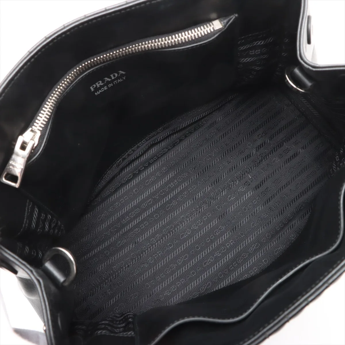 Diagram Leather 2WAY Handbag Black 1BA165 — view 8